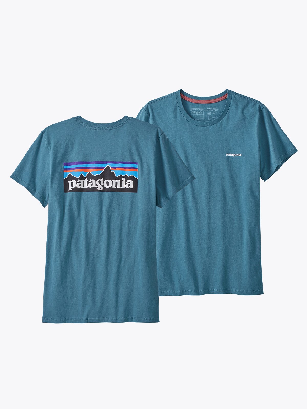 Patagonia P-6 Logo Organic T-shirt Abalone Blue