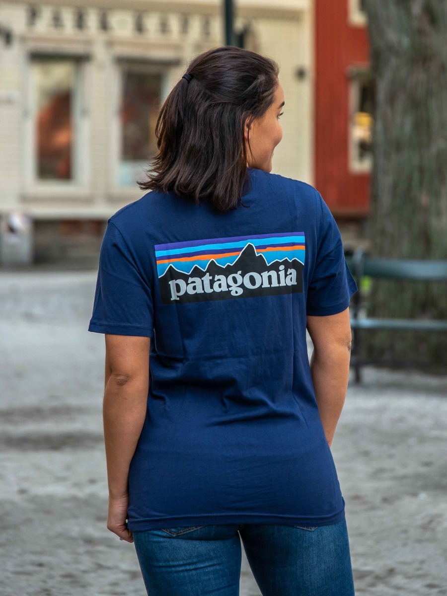 Patagonia M P-6 LOgo Organic T-shirt Classic navy