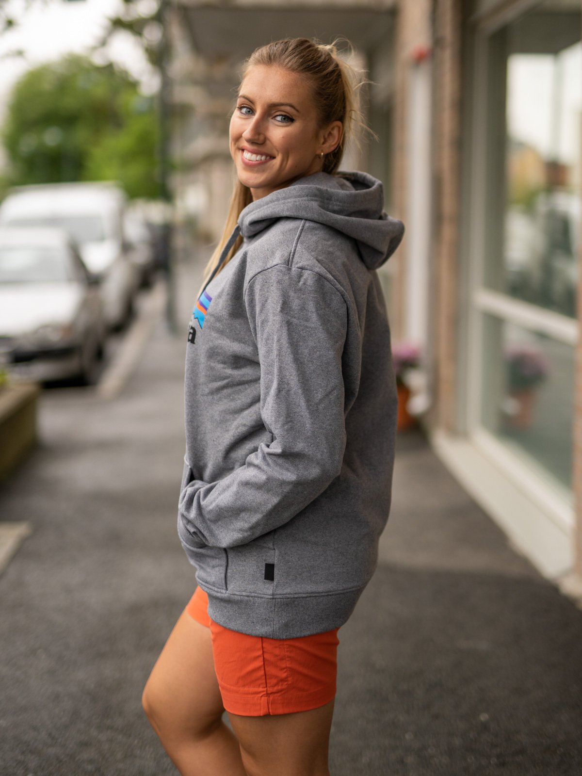 Patagonia M P-6 Logo Uprisal Hoody Gravel Heather