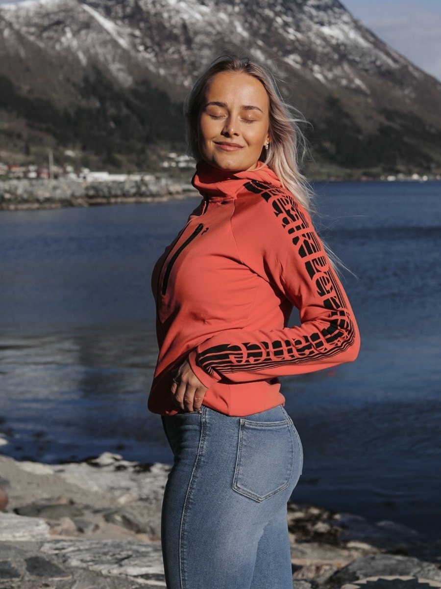 Peak Performance Power Zip Hood Clay Red