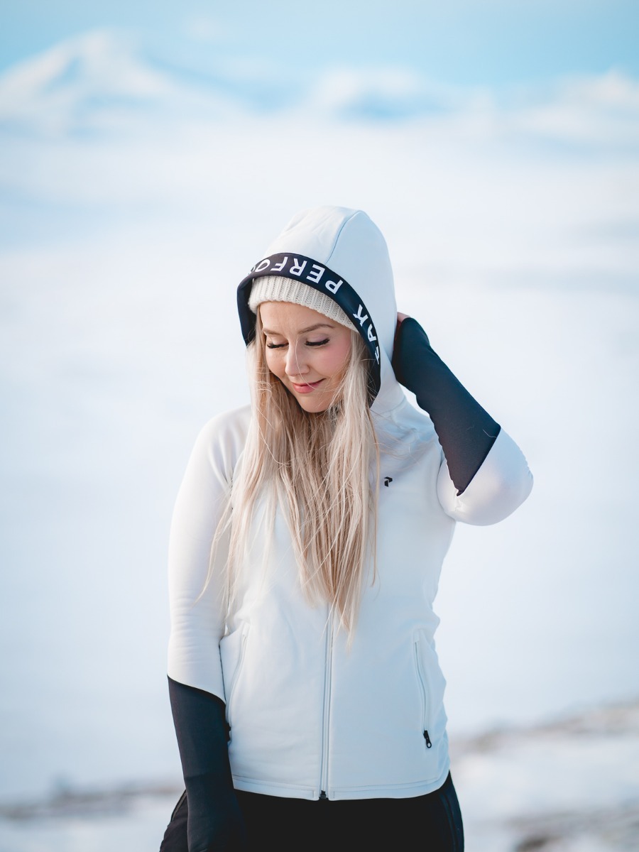 Peak Performance Rider Zip Hood Offwhite