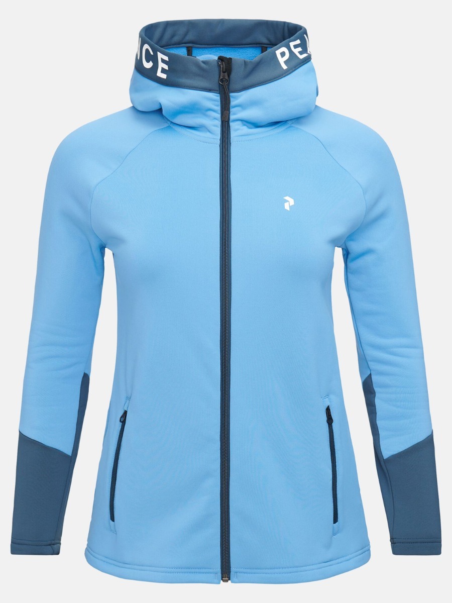 Peak Performance Rider Zip Hood Blue Elevation