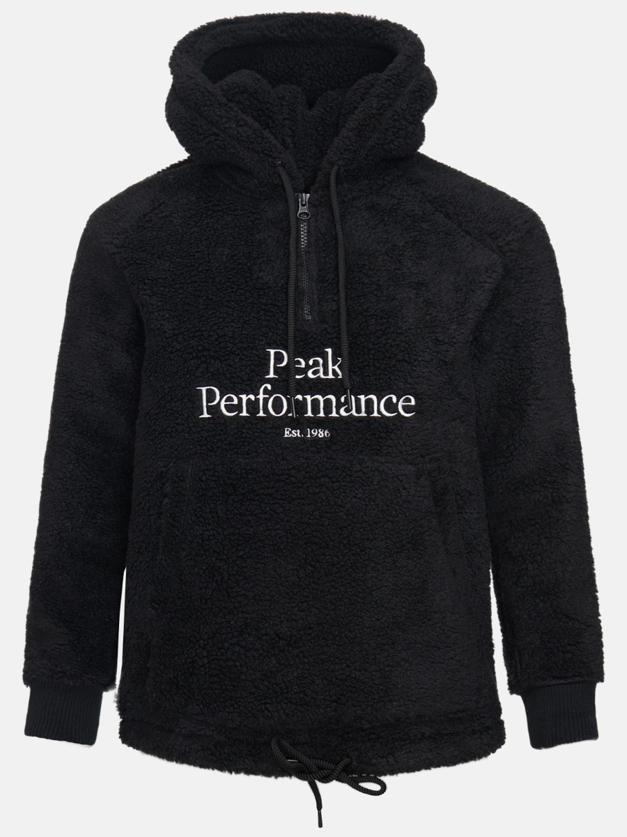 Peak Performance Original Pile Half Zip Hood Black