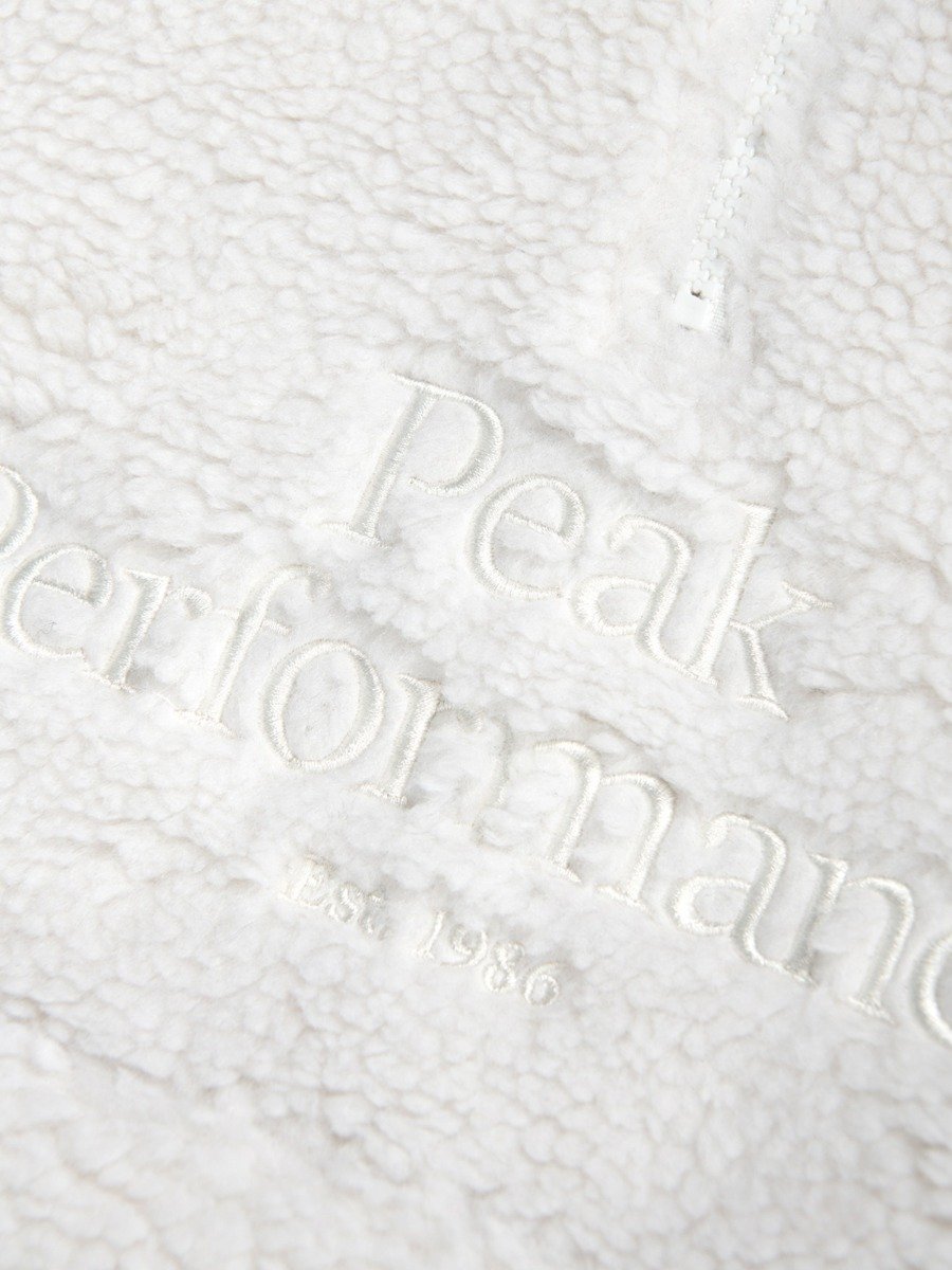 Peak Performance Original Pile Half Zip Hood White