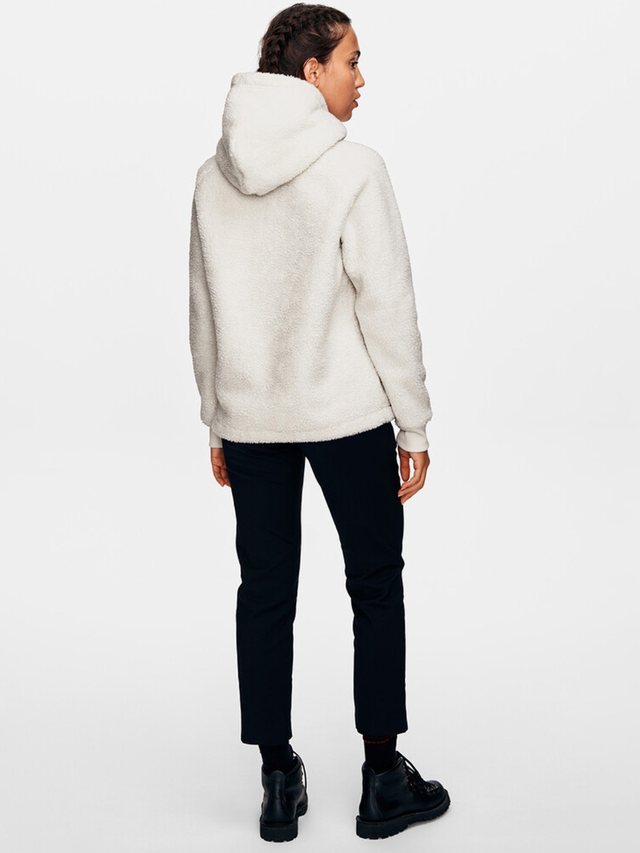 Peak Performance Original Pile Half Zip Hood White