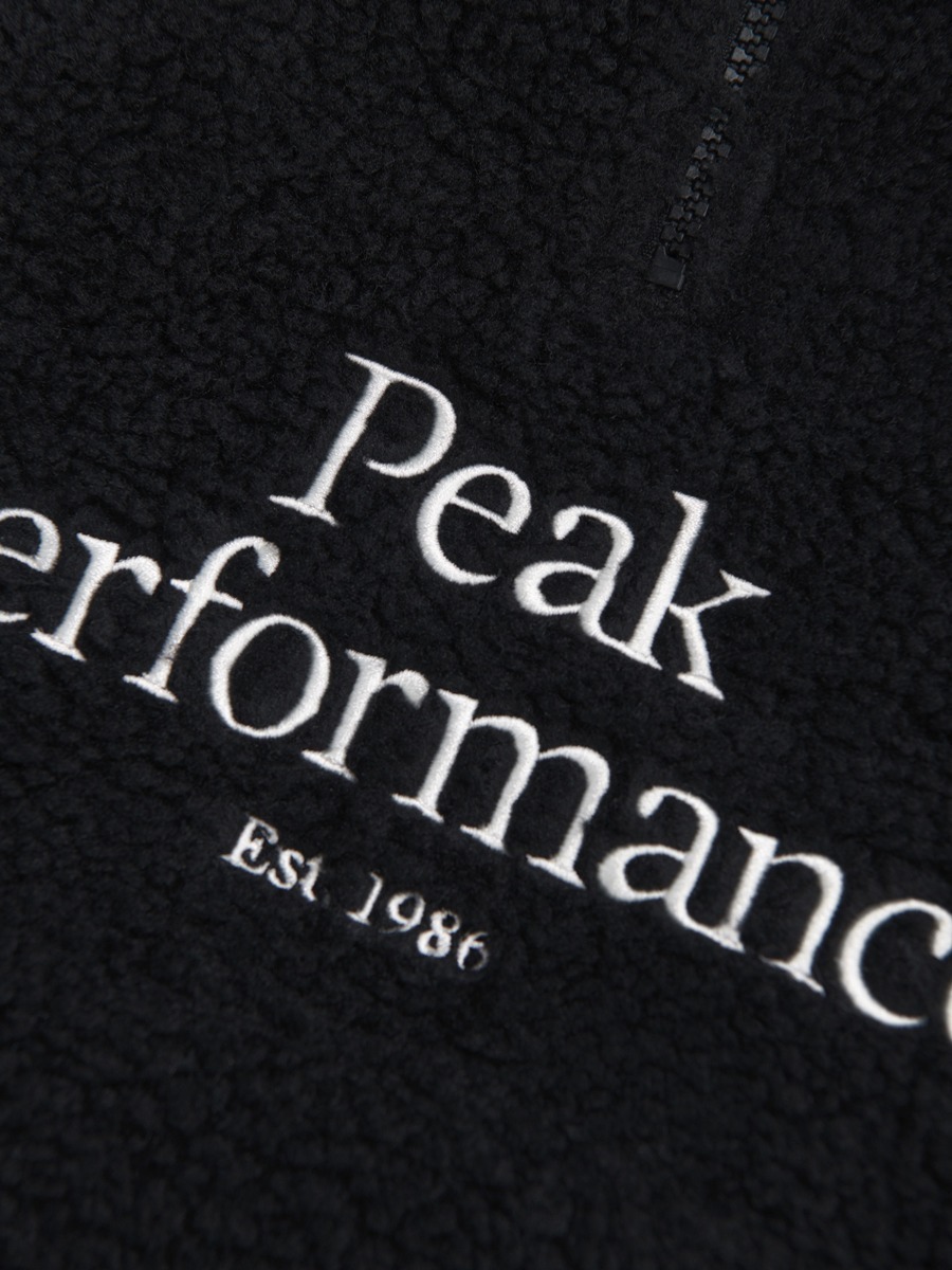 Peak Performance Original Pile Half Zip Hood Black
