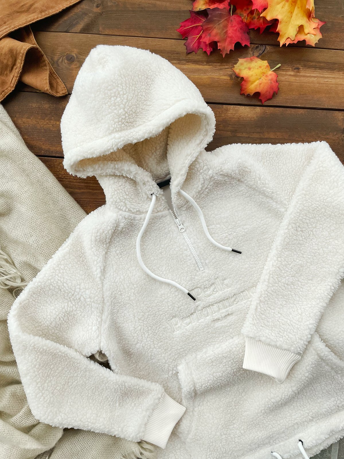 Peak Performance Original Pile Half Zip White