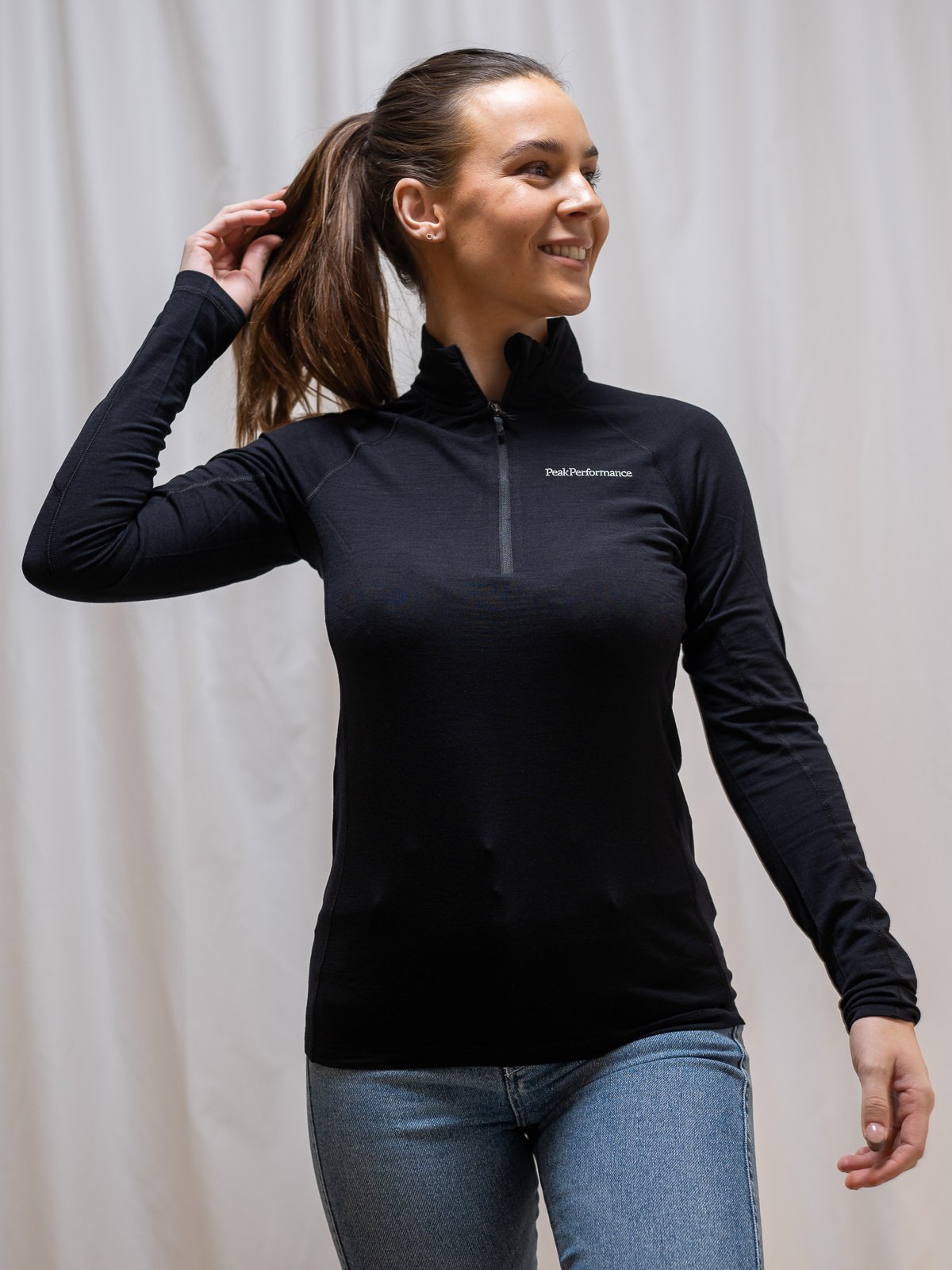 Peak Performance Magic Half Zip Grey Melange / Black