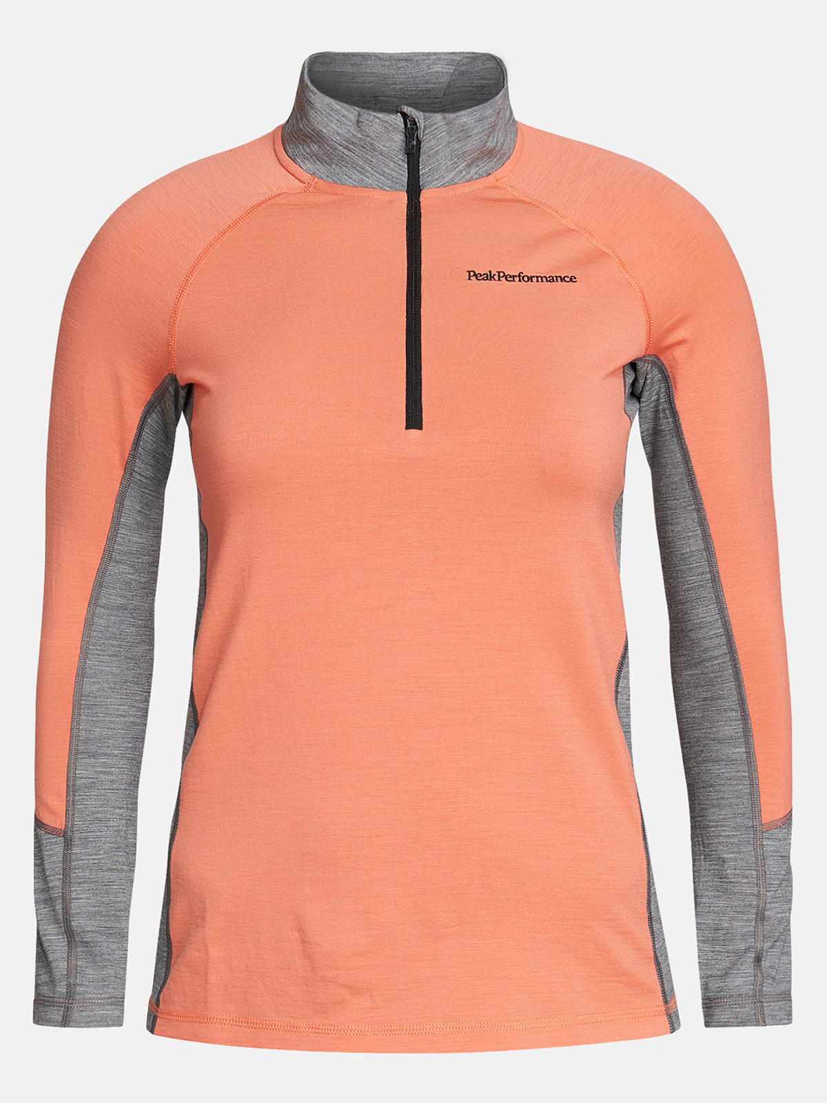 Peak Performance Magic Half Zip Light Orange / Grey Melange