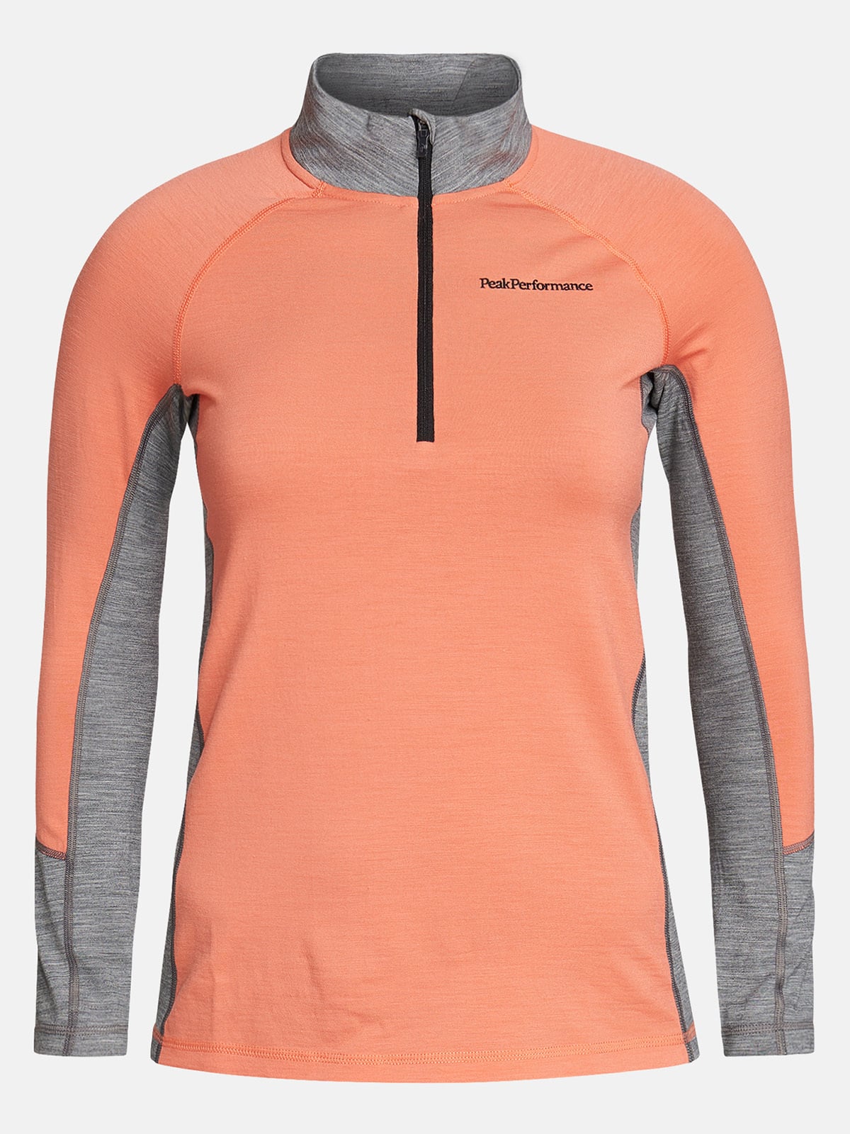 Peak Performance Magic Half Zip Light Orange / Grey Melange