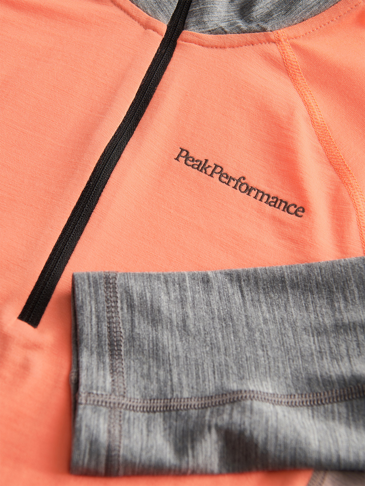 Peak Performance Magic Half Zip Light Orange / Grey Melange