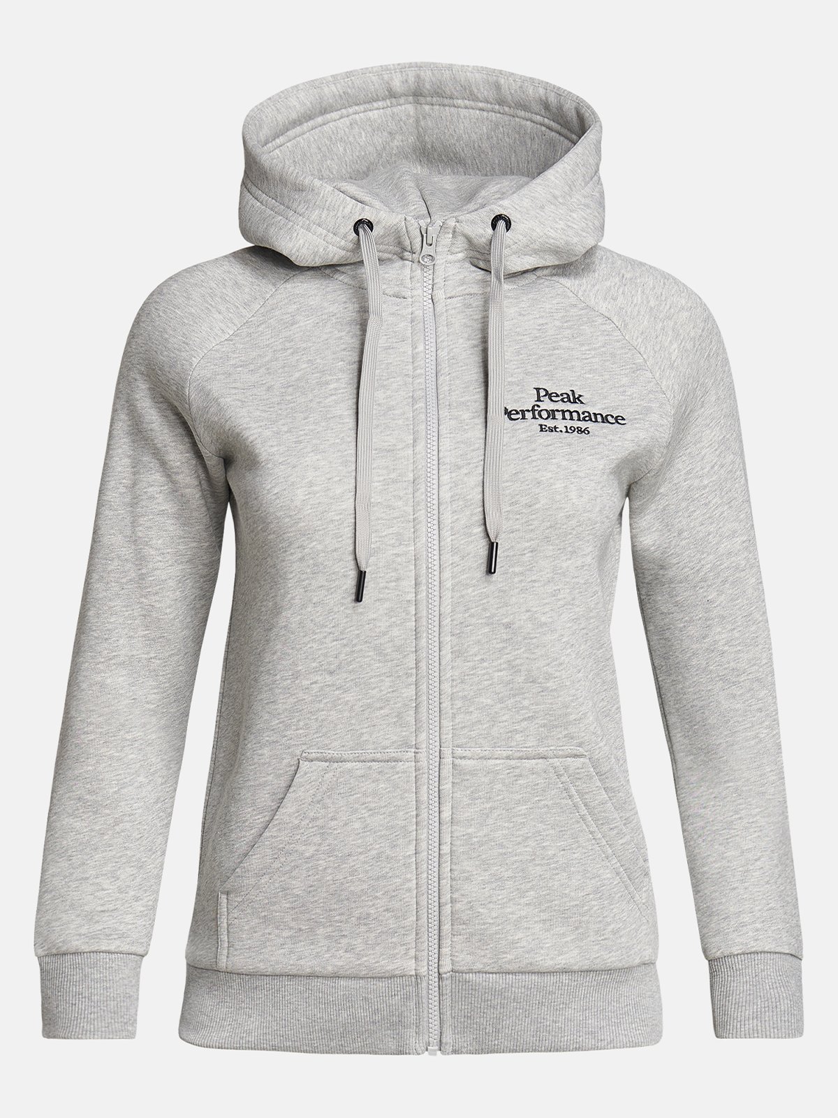 Peak Performance Original Zip Hood Medium Grey melange