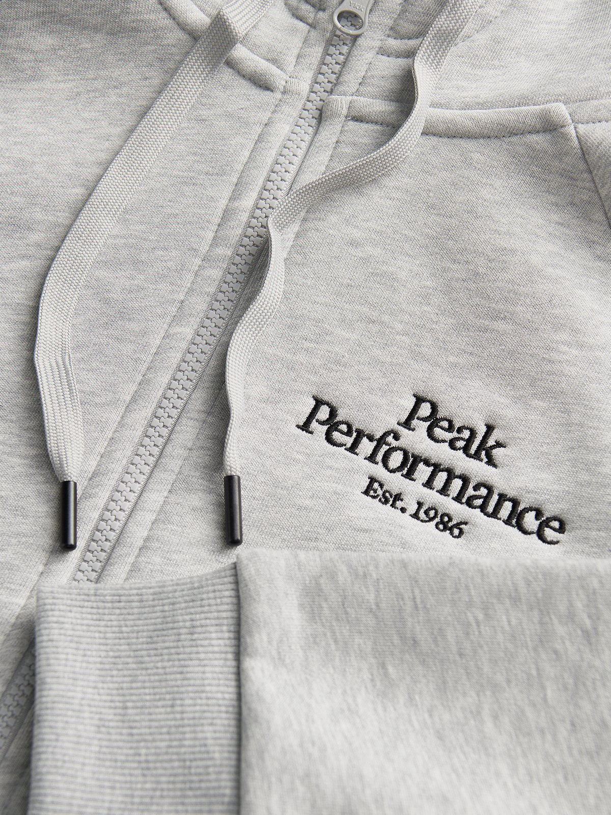 Peak Performance Original Zip Hood Medium Grey melange