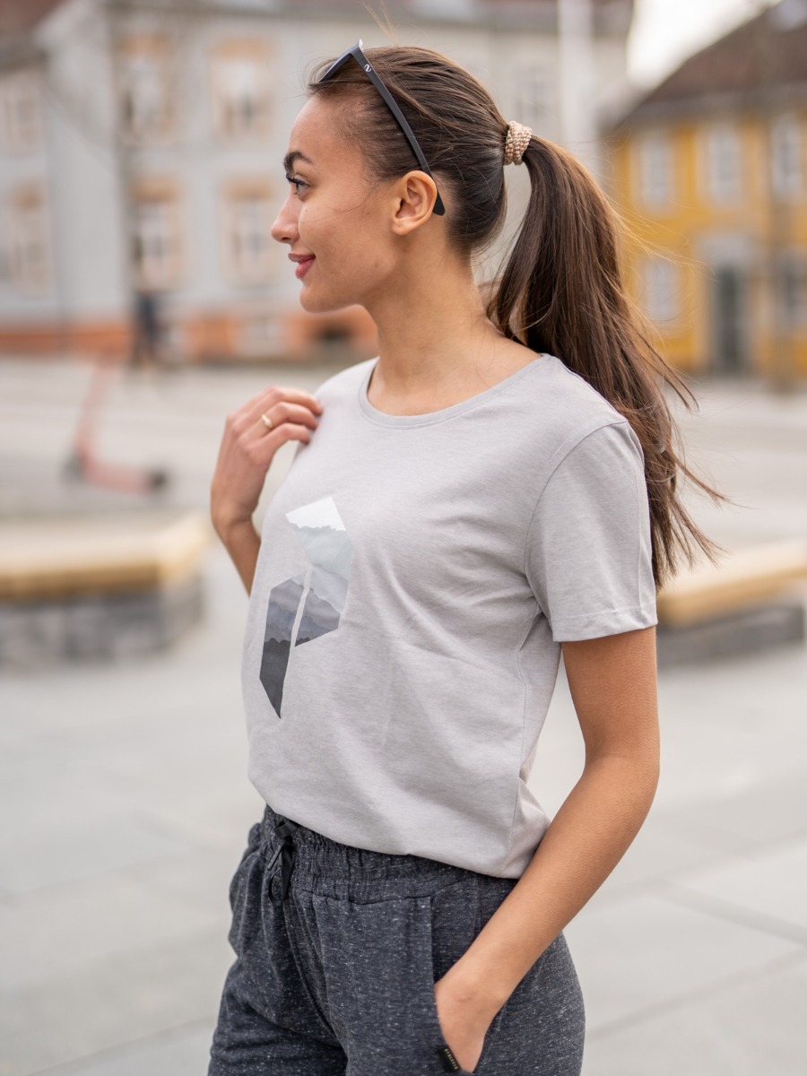 Peak Performance Explore Big P Tee Med Grey Melange