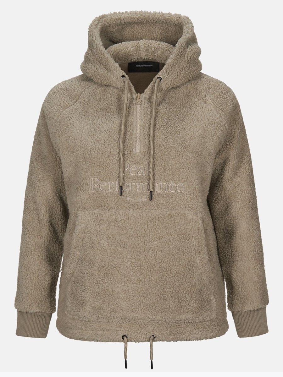Peak Performance Original Pile Half Zip Hood Celsian Beige