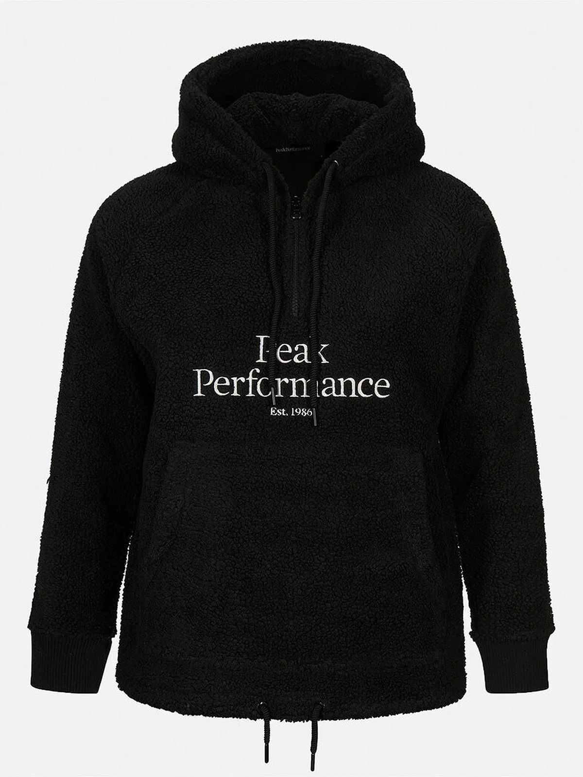 Peak Performance Original Pile Half Zip Hood Black