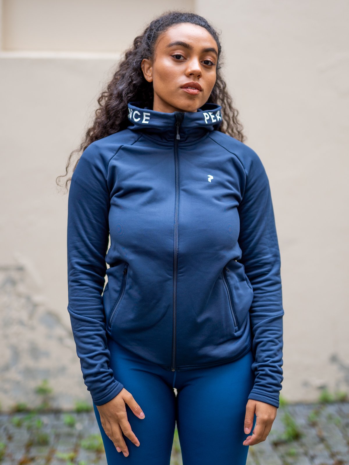 Peak Performance Rider Zip Hood Blue shadow