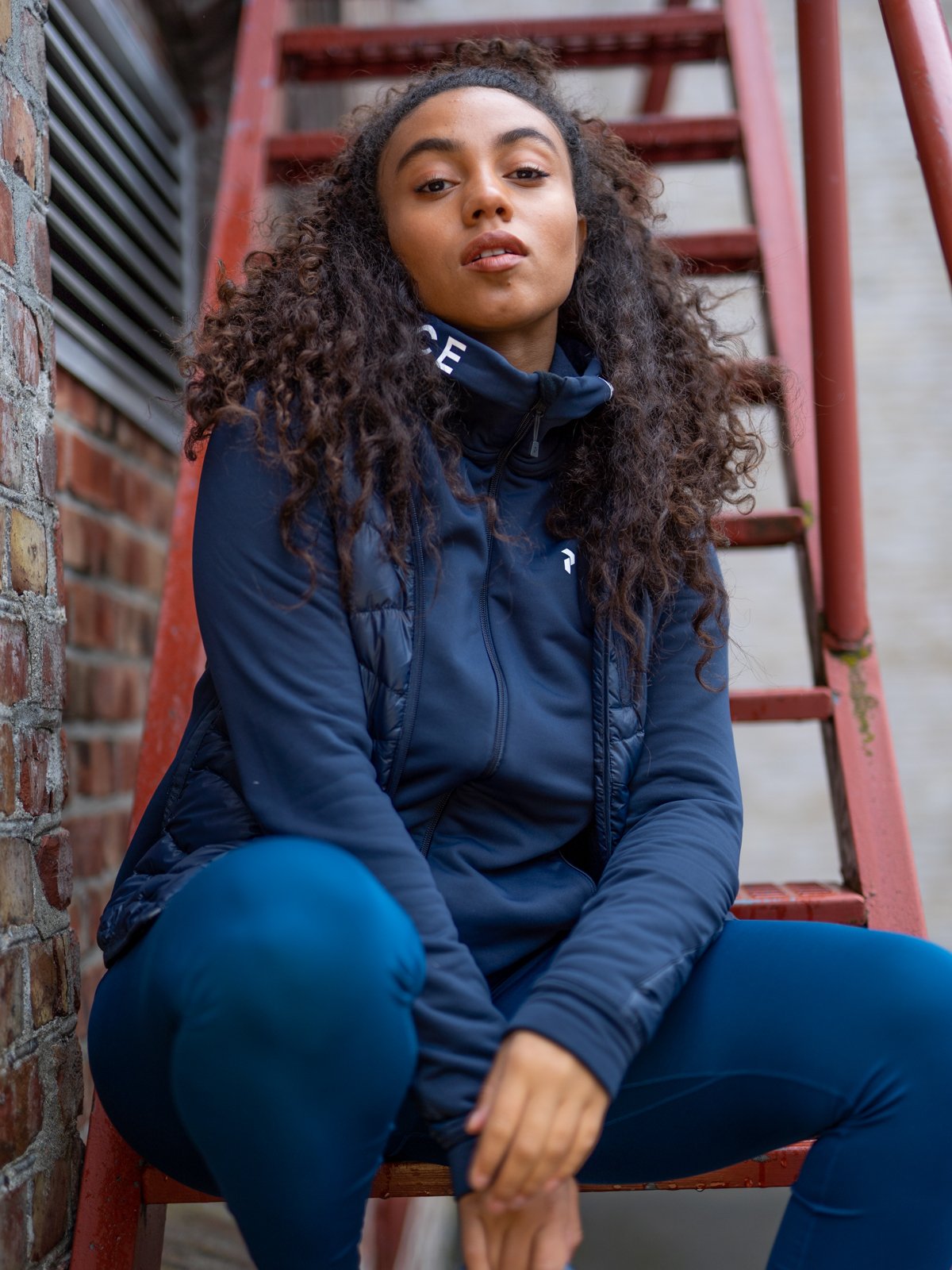 Peak Performance Rider Zip Hood Blue shadow