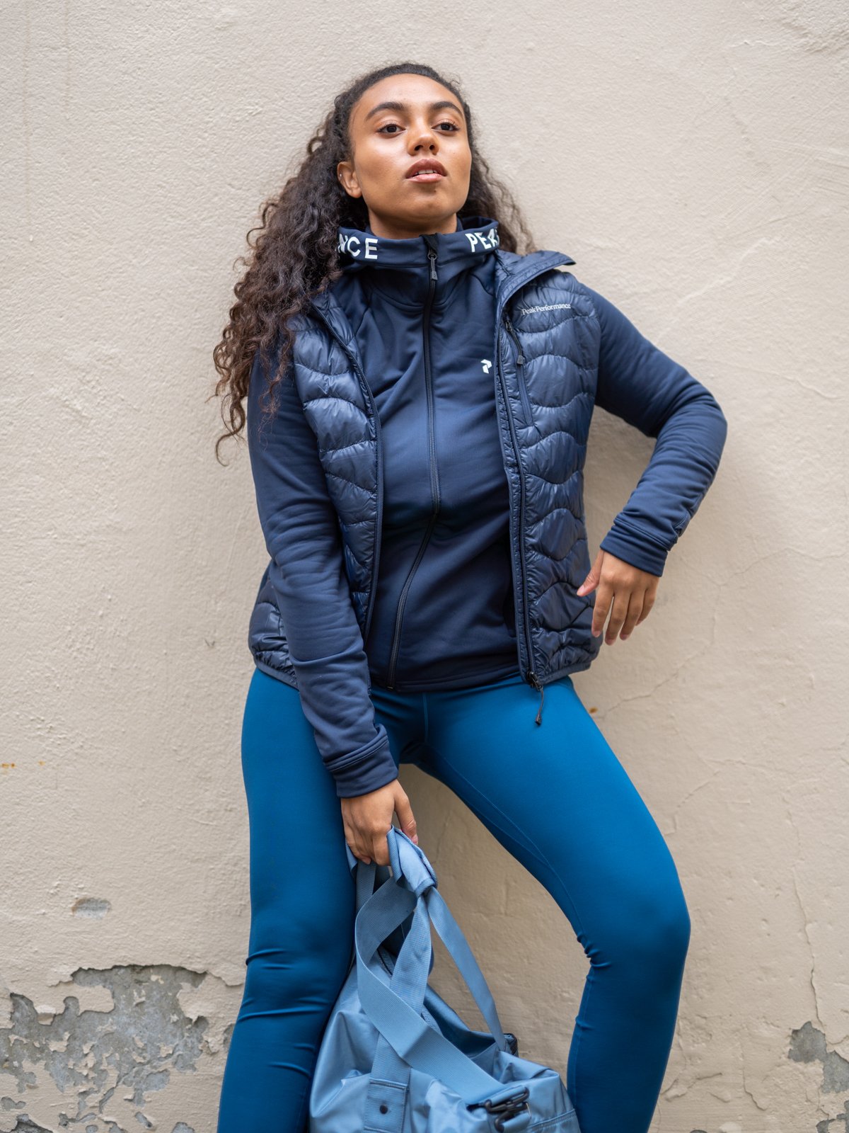 Peak Performance Rider Zip Hood Blue shadow