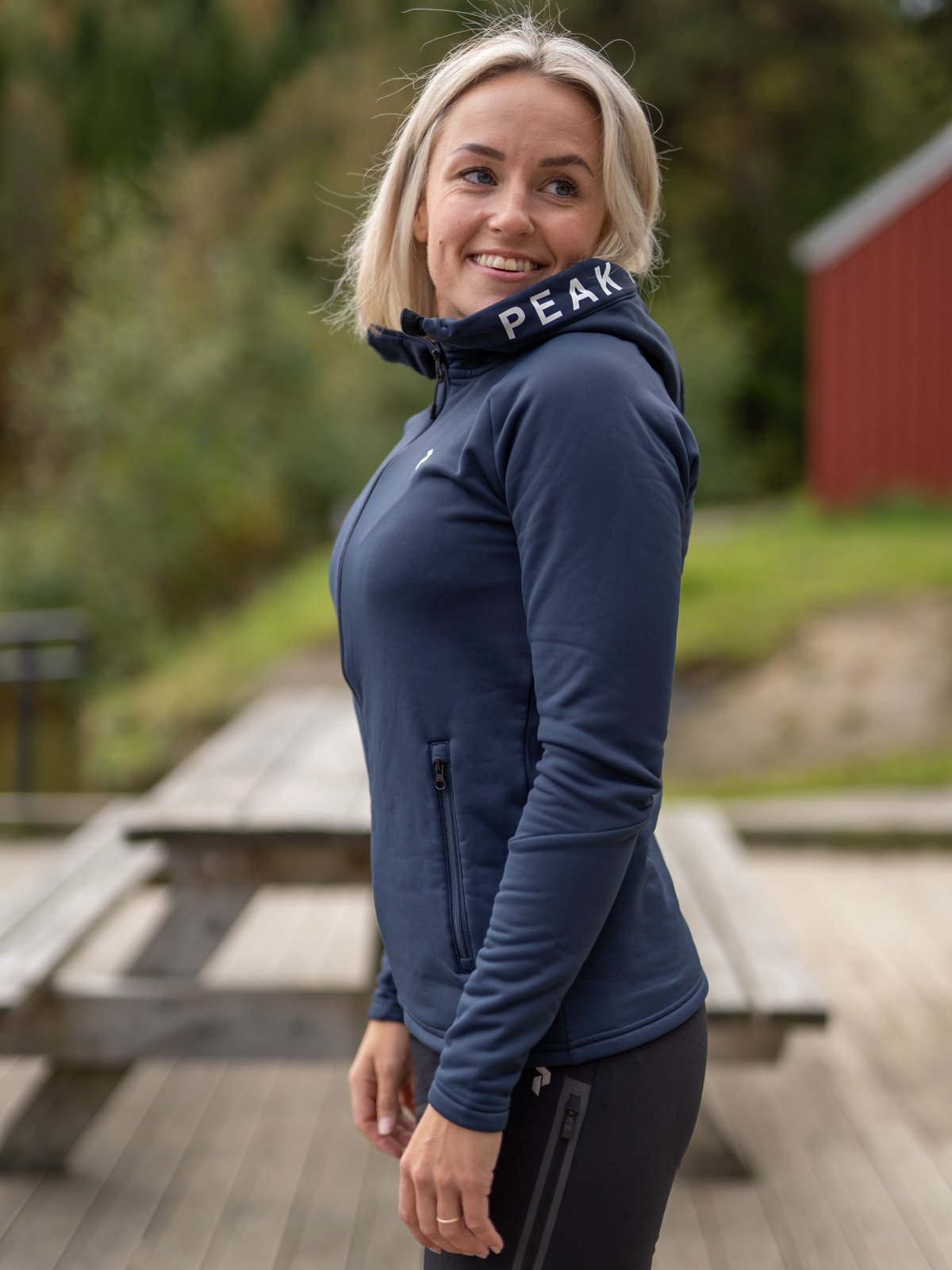 Peak Performance Rider Zip Hood Blue shadow