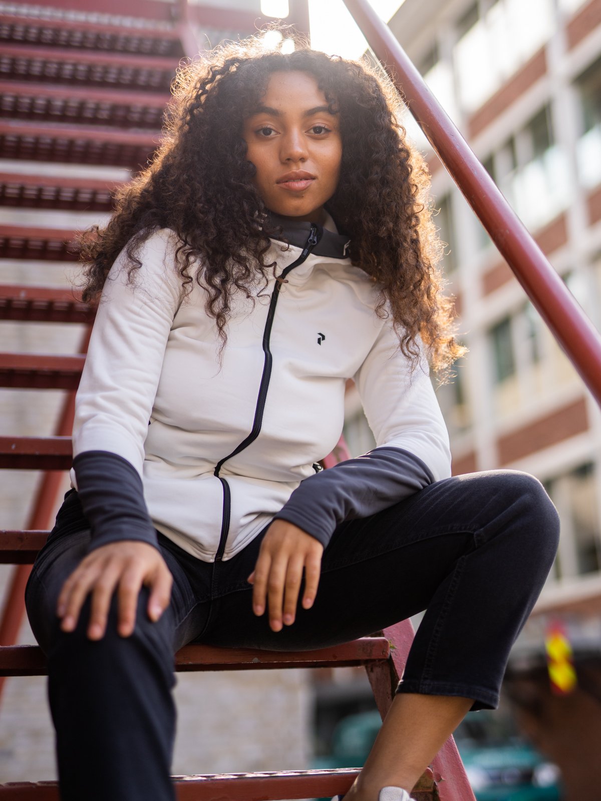 Peak Performance Rider Zip Hood Offwhite