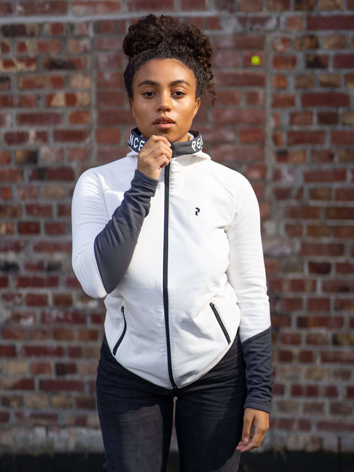 Peak Performance Rider Zip Hood Offwhite