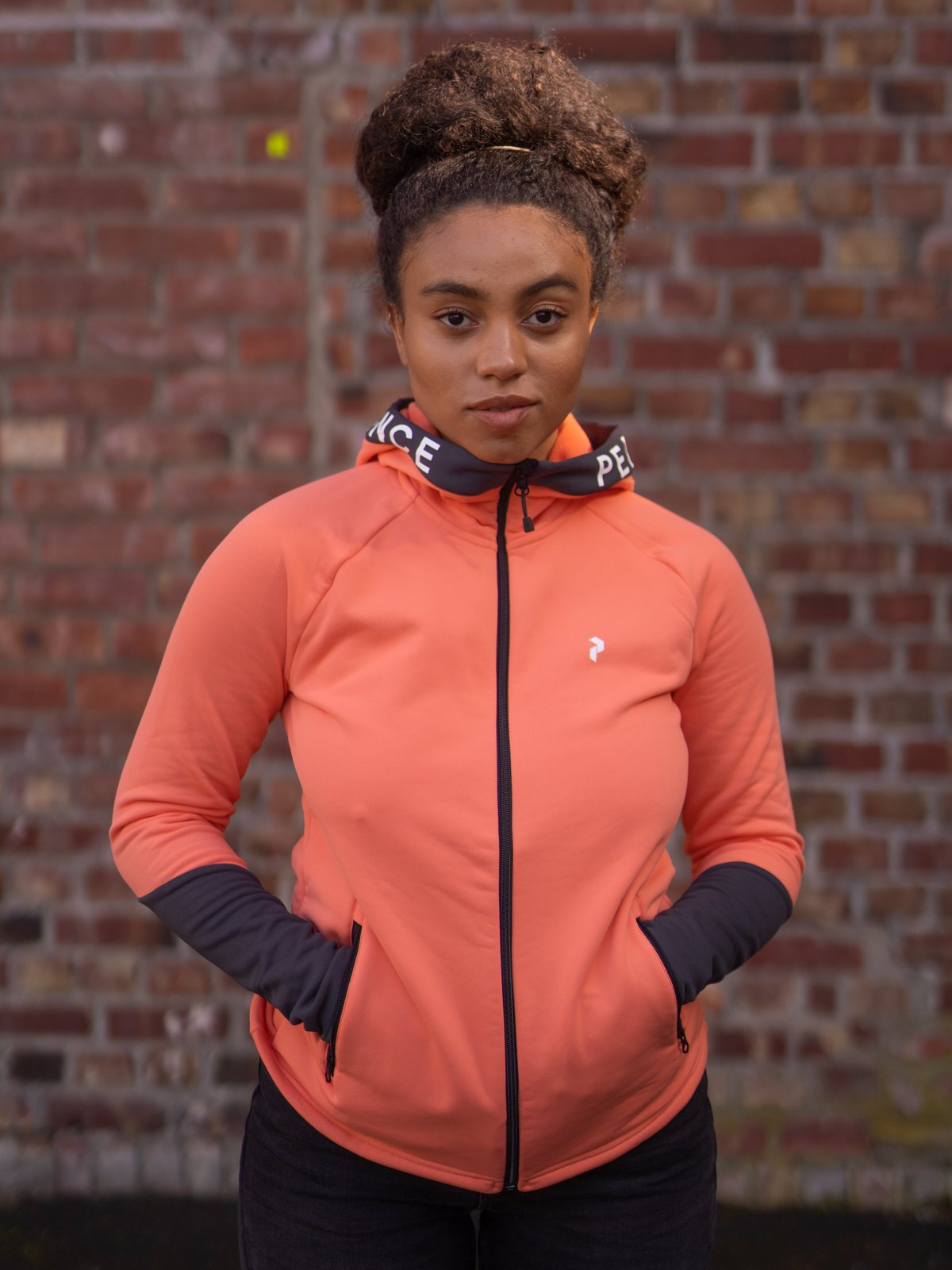 Peak Performance Rider Zip Hood Light orange