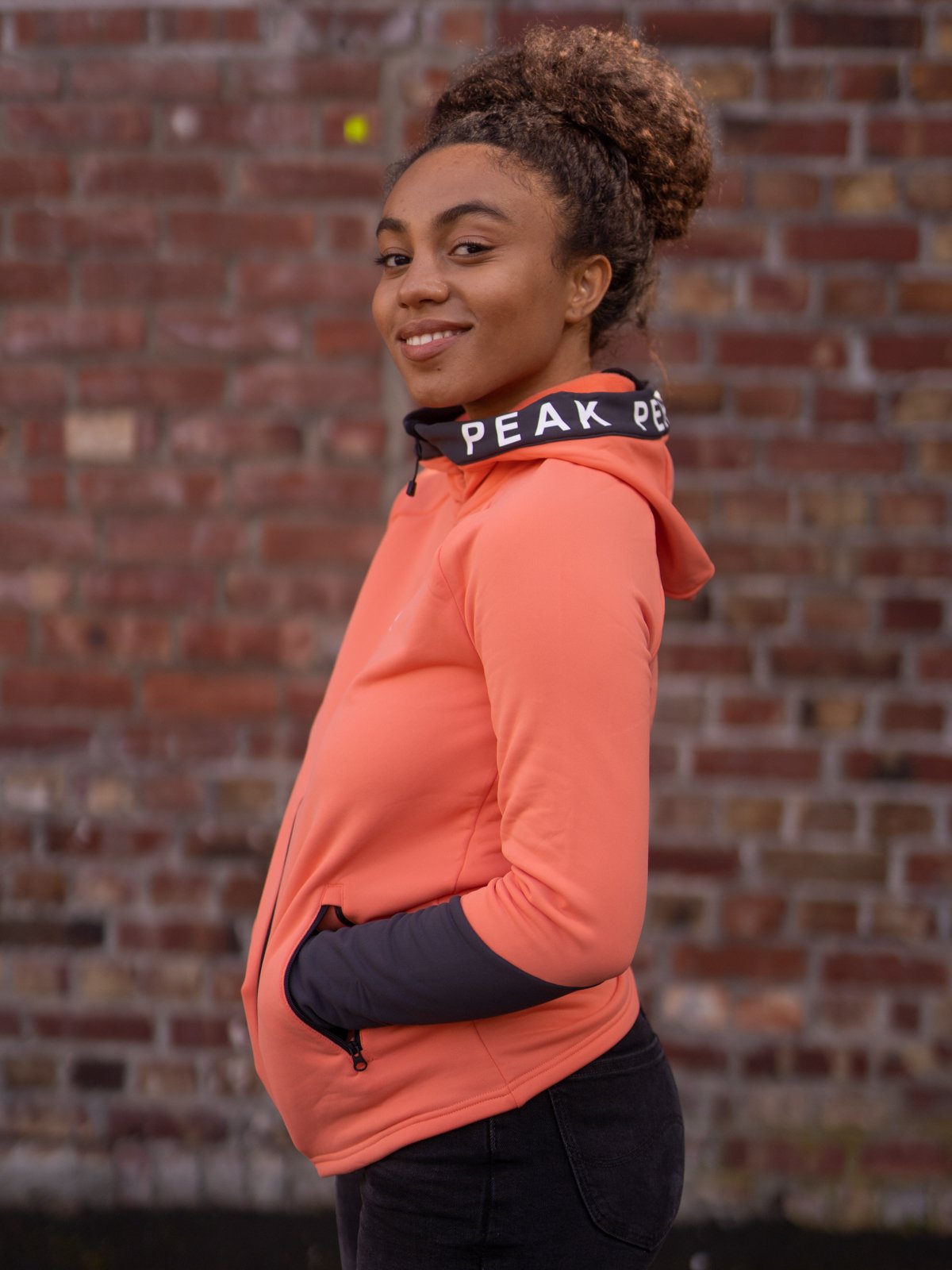 Peak Performance Rider Zip Hood Light orange