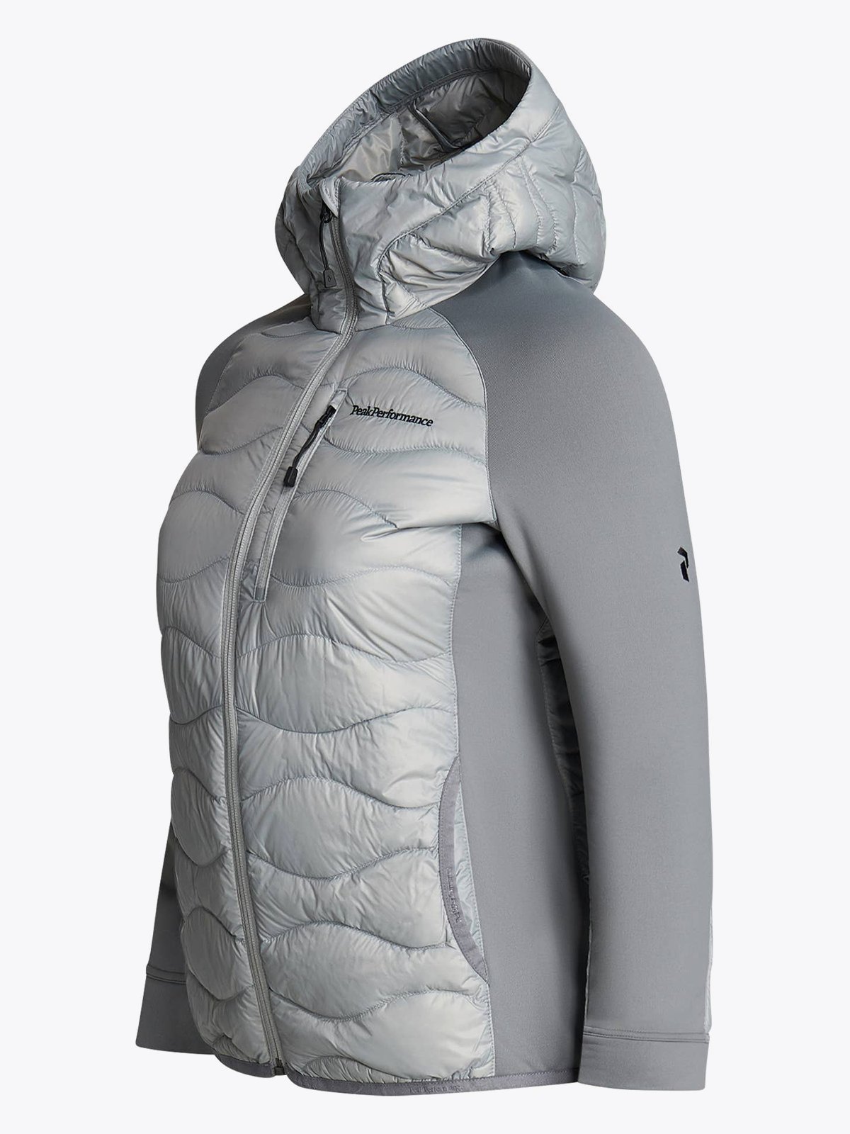 Peak Performance W Helium Down Hybrid Hood J Soud Mist / Grey Melange