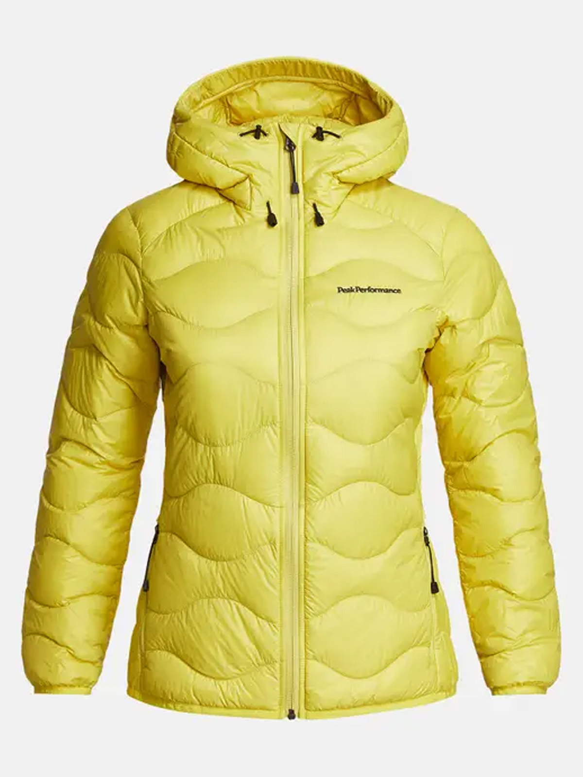 Peak Performance W Helium Down Hood Jacket Canary Lime