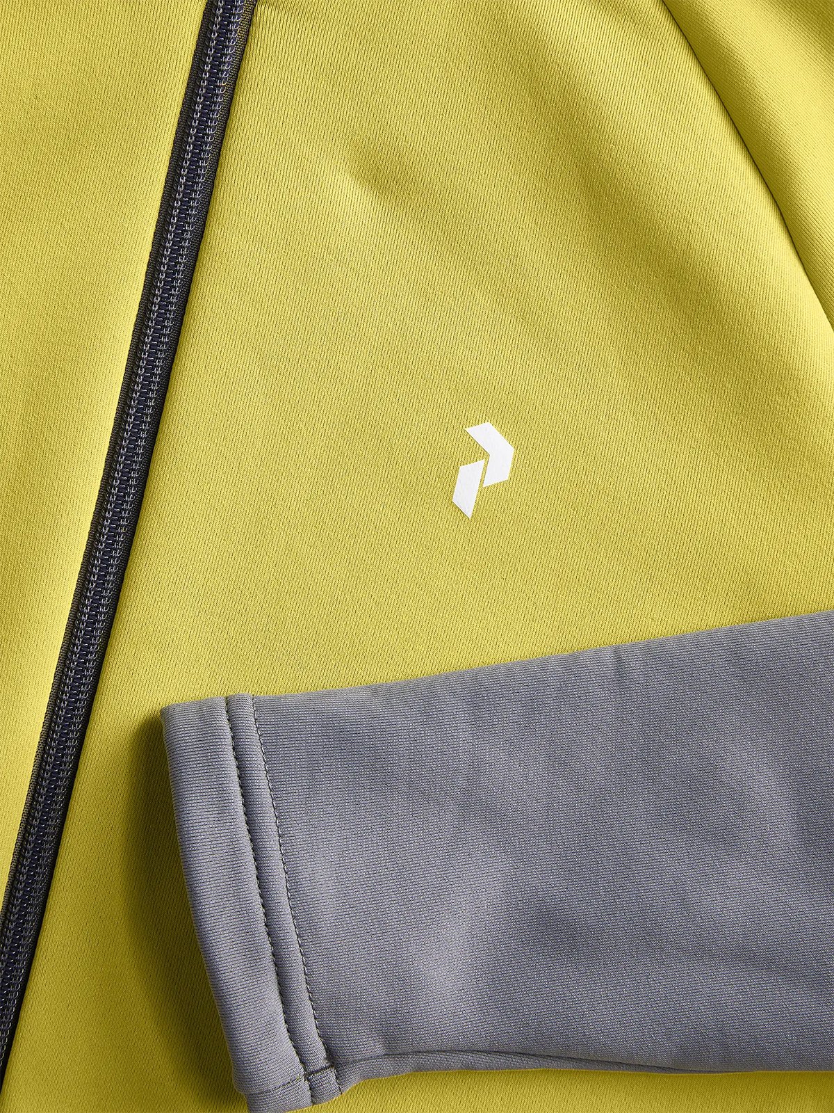 Peak Performance Rider Zip Hood Canary Lime / Quiet Grey