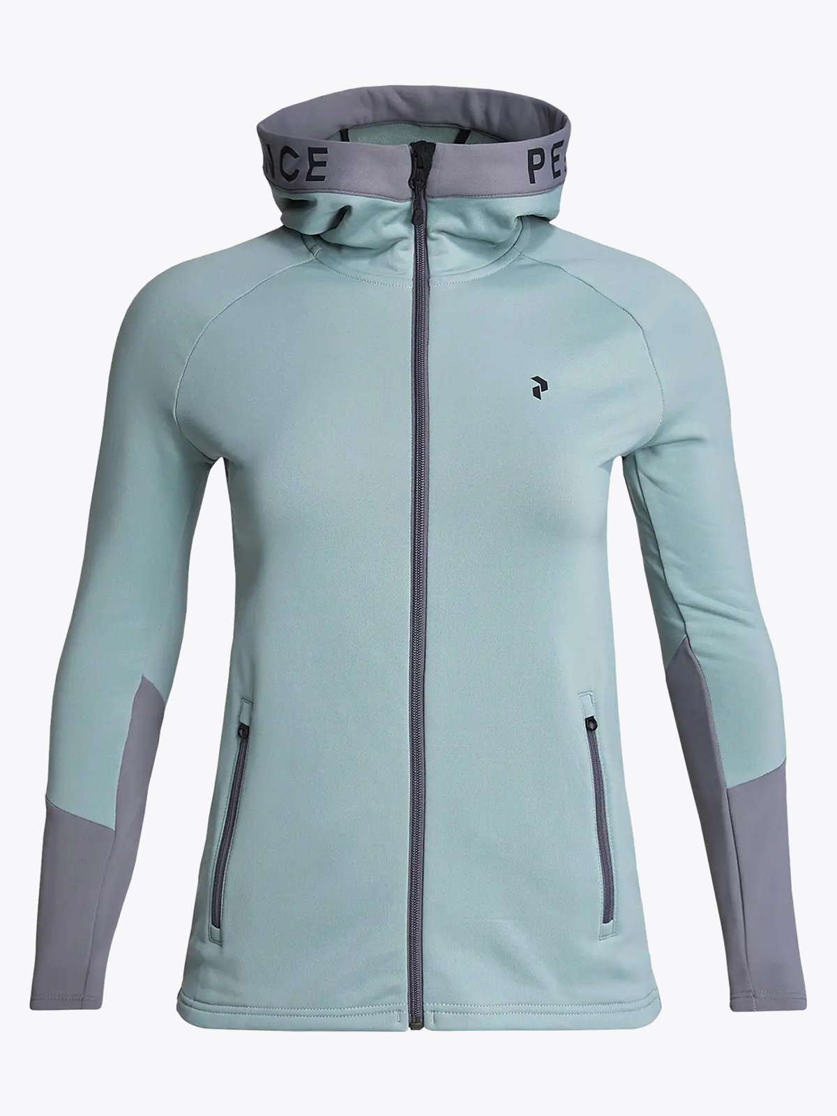 Peak Performance Rider Zip Hood Ashen Green / Quiet Grey
