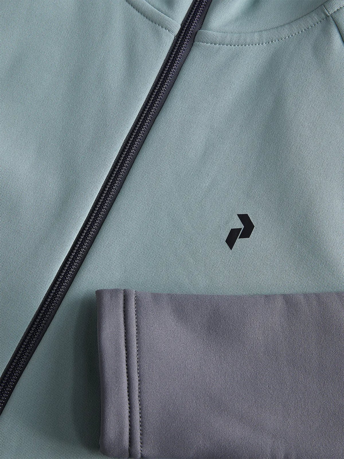 Peak Performance Rider Zip Hood Ashen Green / Quiet Grey