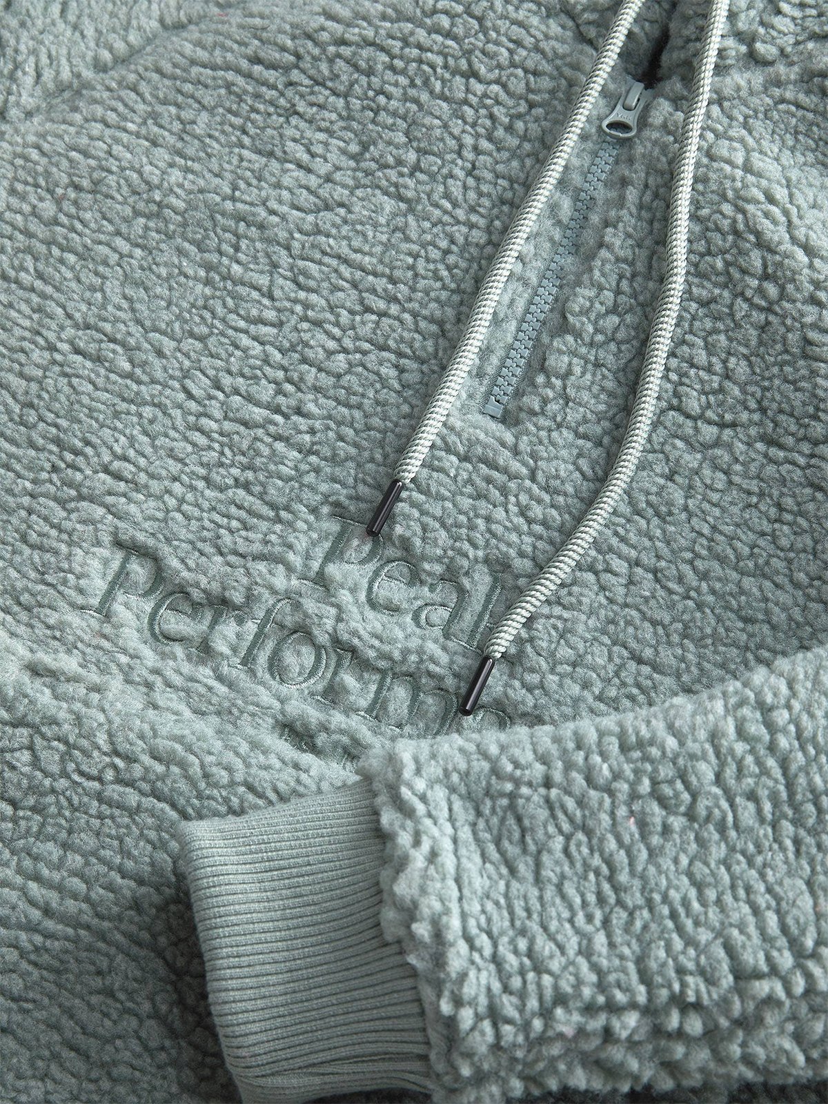 Peak Performance W Original Pile Half Zip Hood Ashen Green