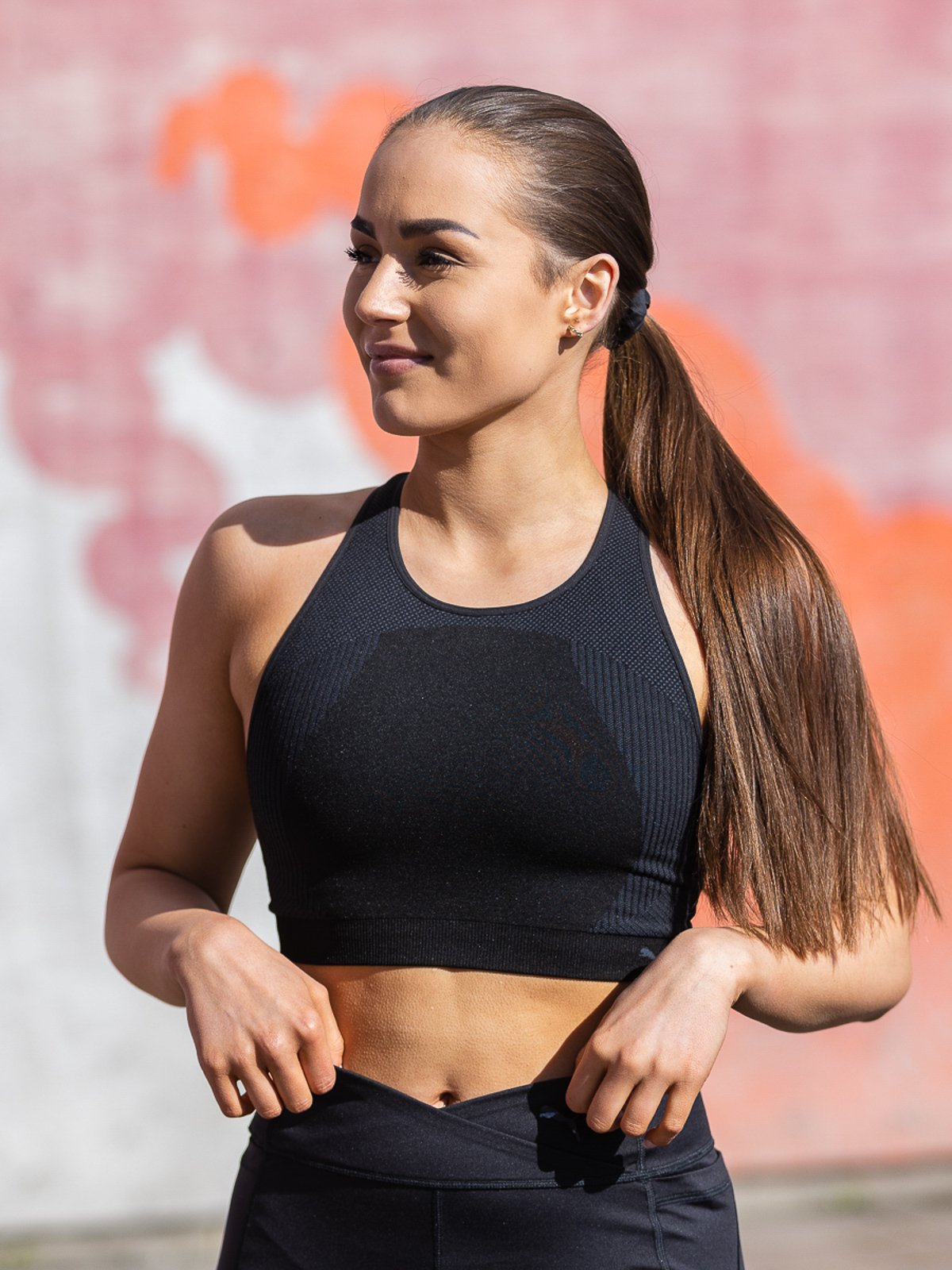 Puma Long Line Seamless Bra Black