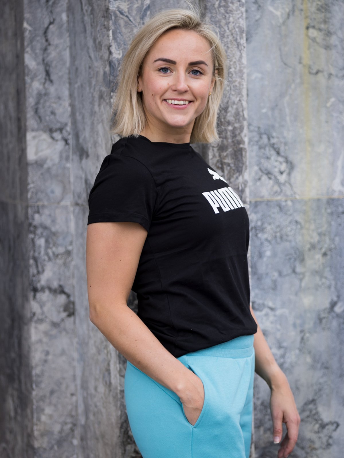 Puma Essentials Logo Tee Cotton Black