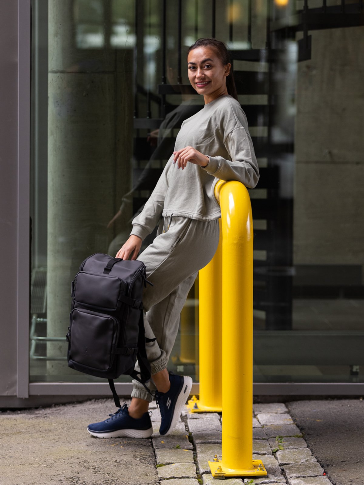 Rains Charger Backpack Black