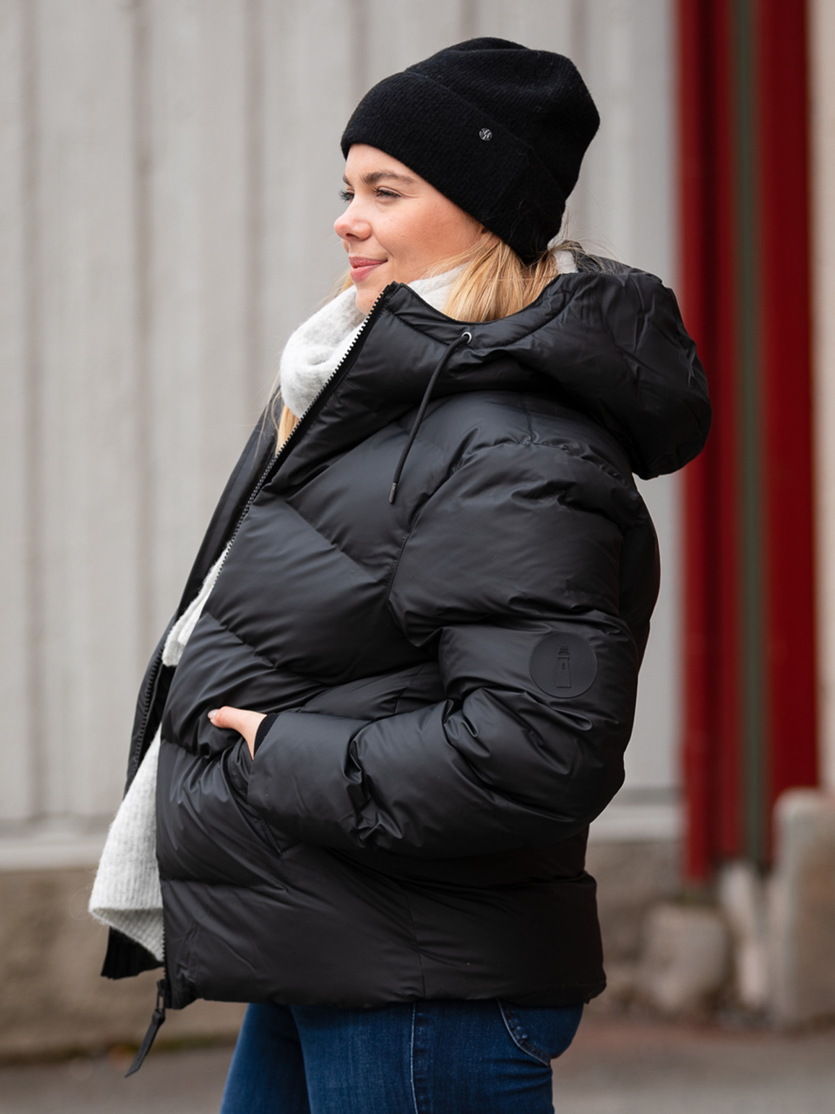 Rains Puffer Jacket Black