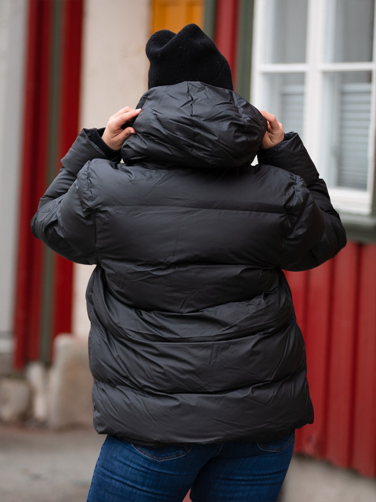 Rains Puffer Jacket Black