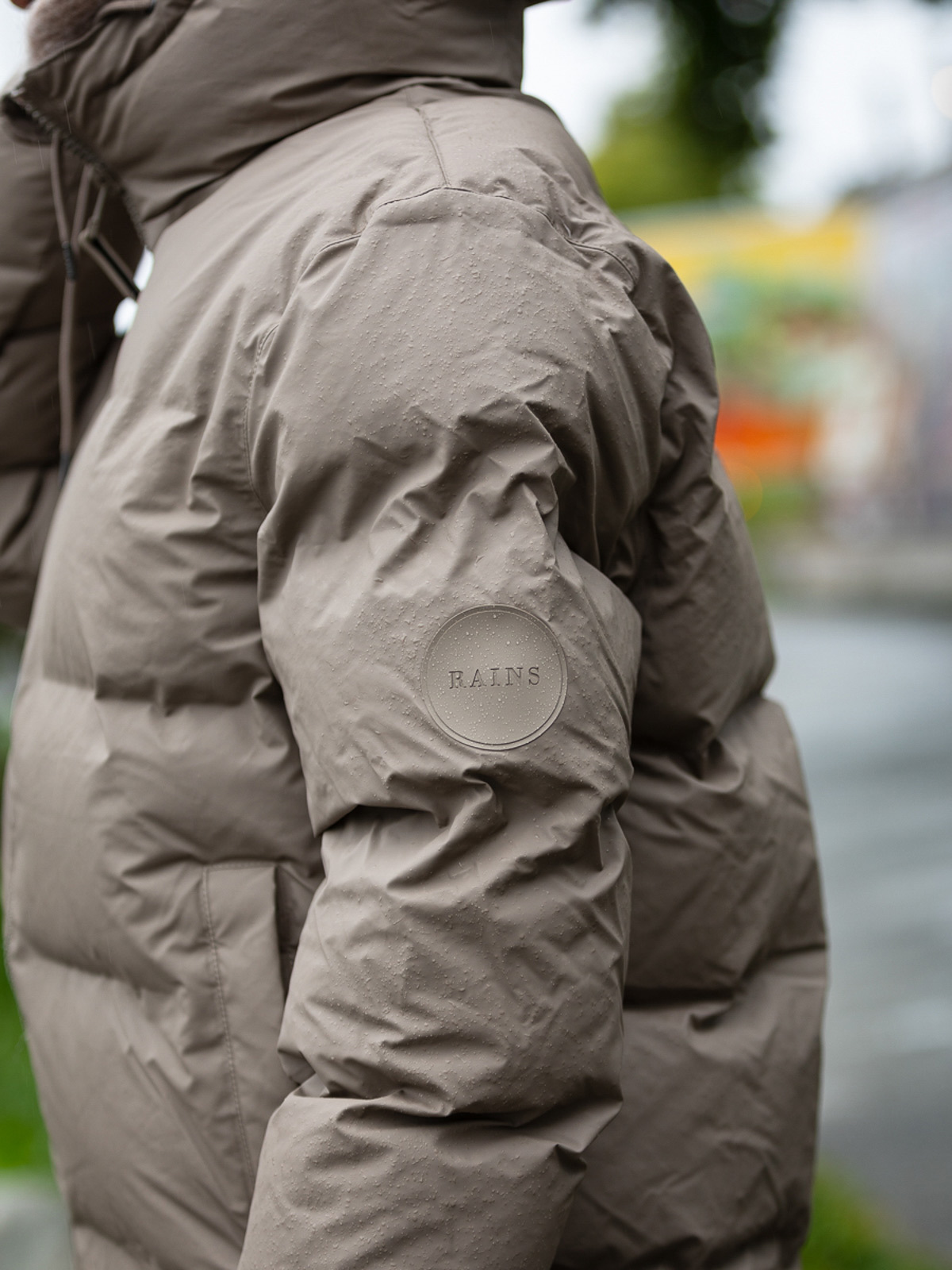 Rains Puffer Jacket Taupe