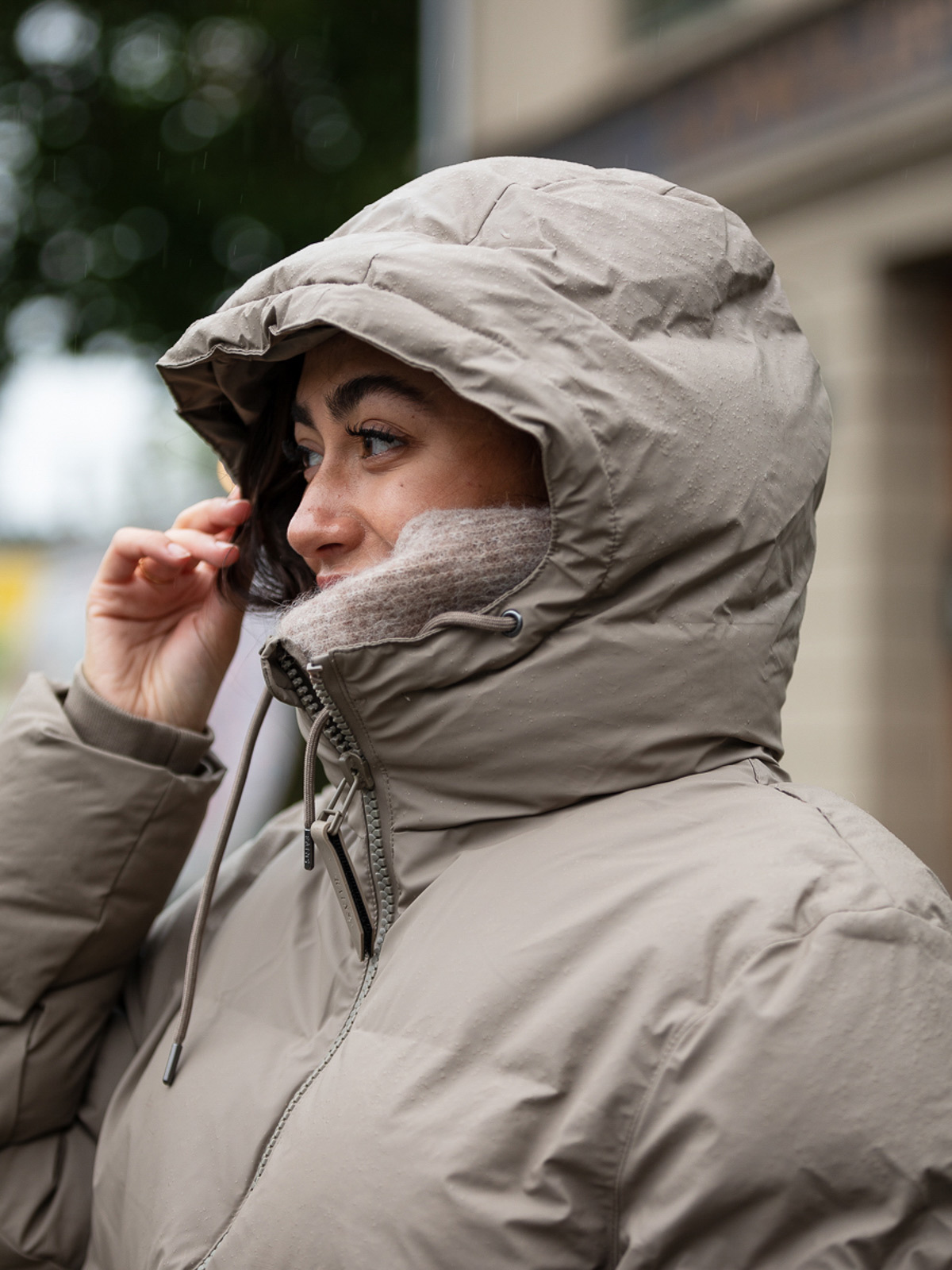 Rains Puffer Jacket Taupe