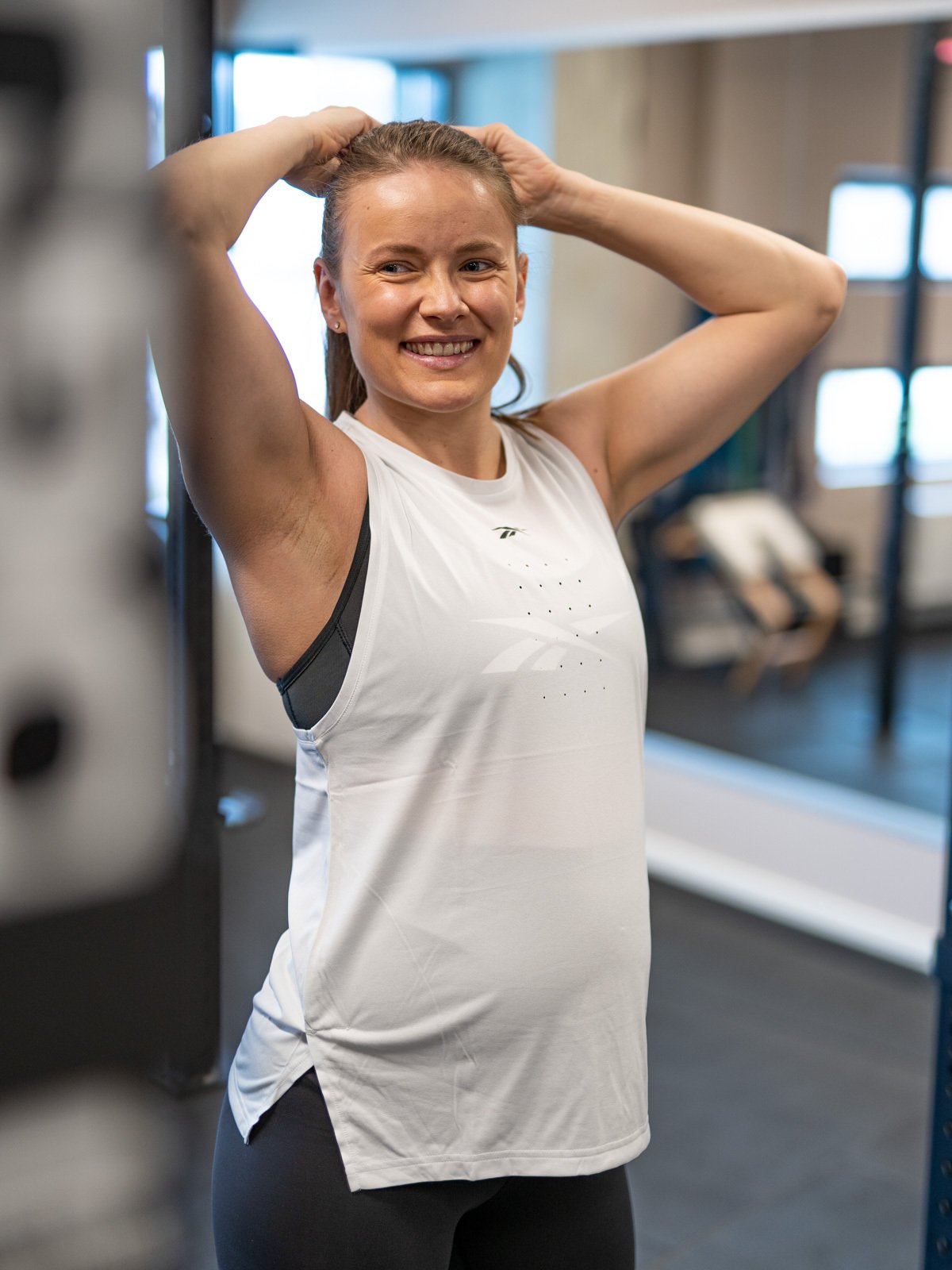 Reebok UBF Perforated Tank True Grey