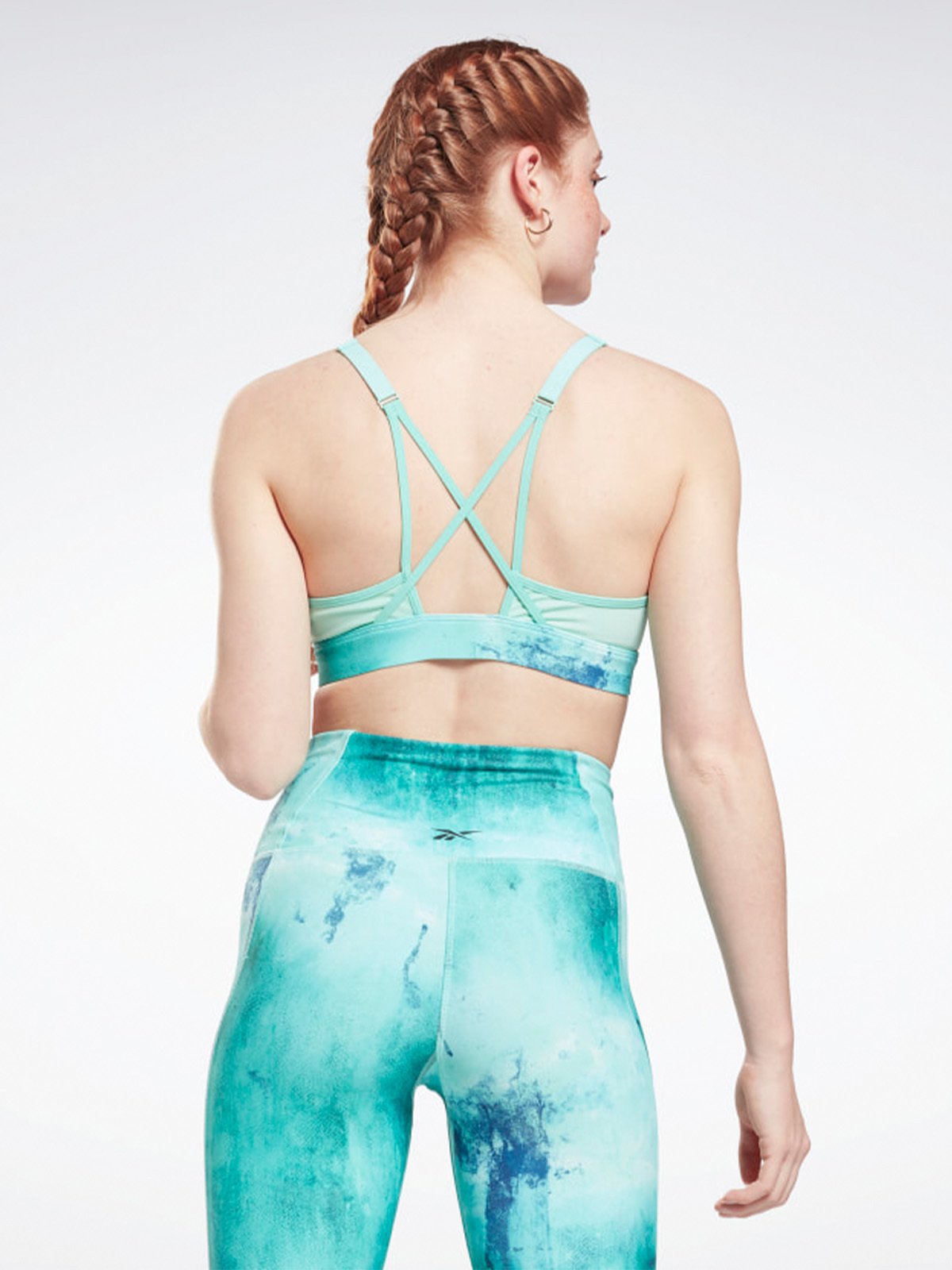 Reebok Lux Strappy Bra Pixel Mint