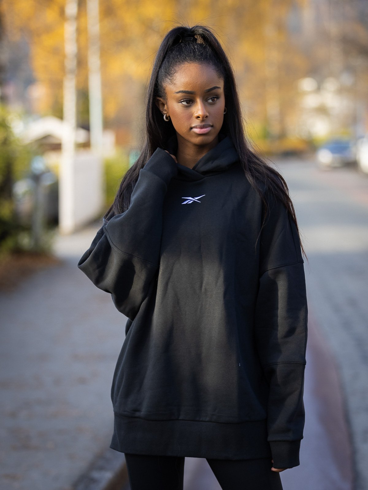 Reebok Retro Oversized Hoodie Black