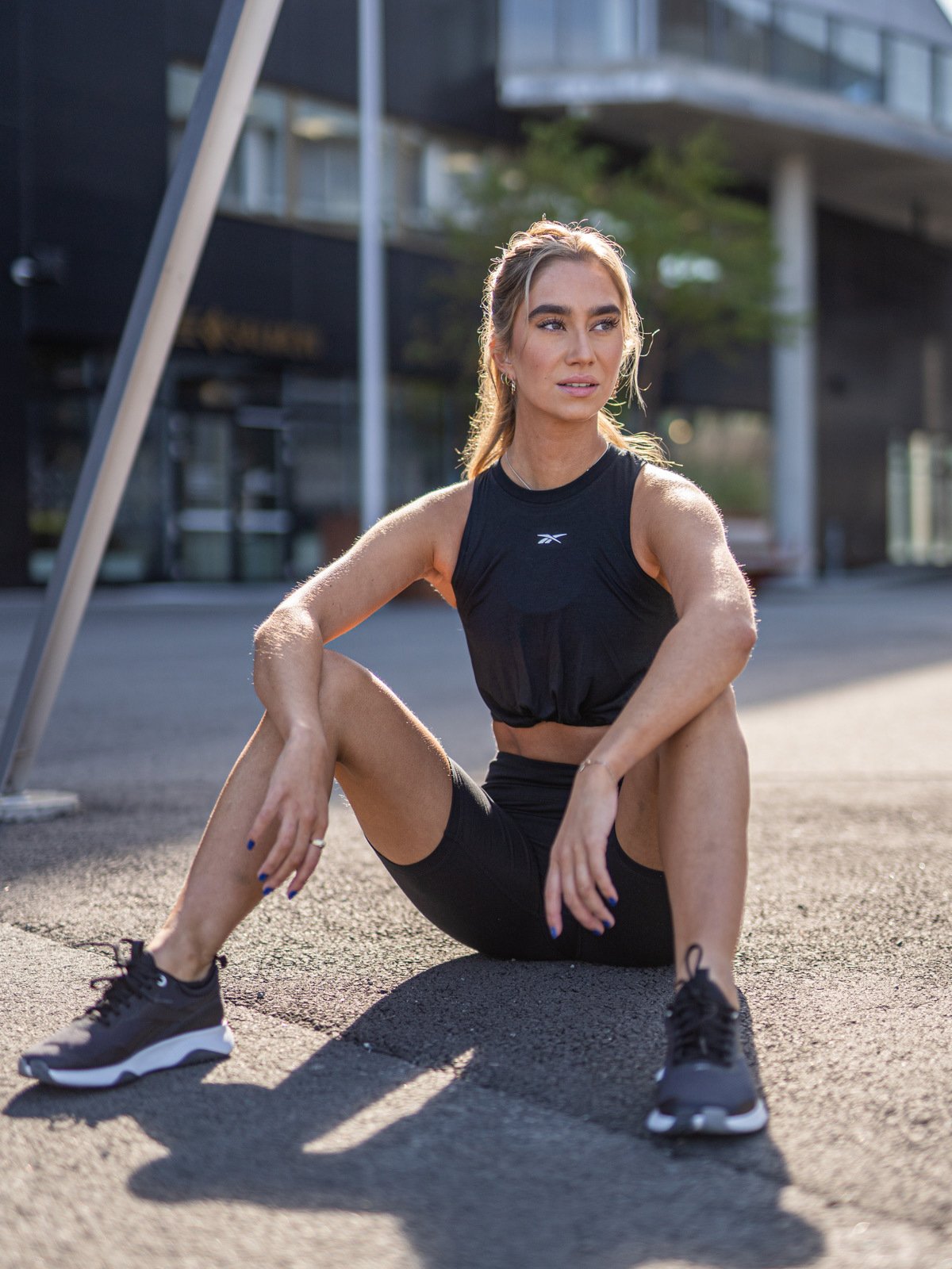 Reebok Gathered Solid Tank Black