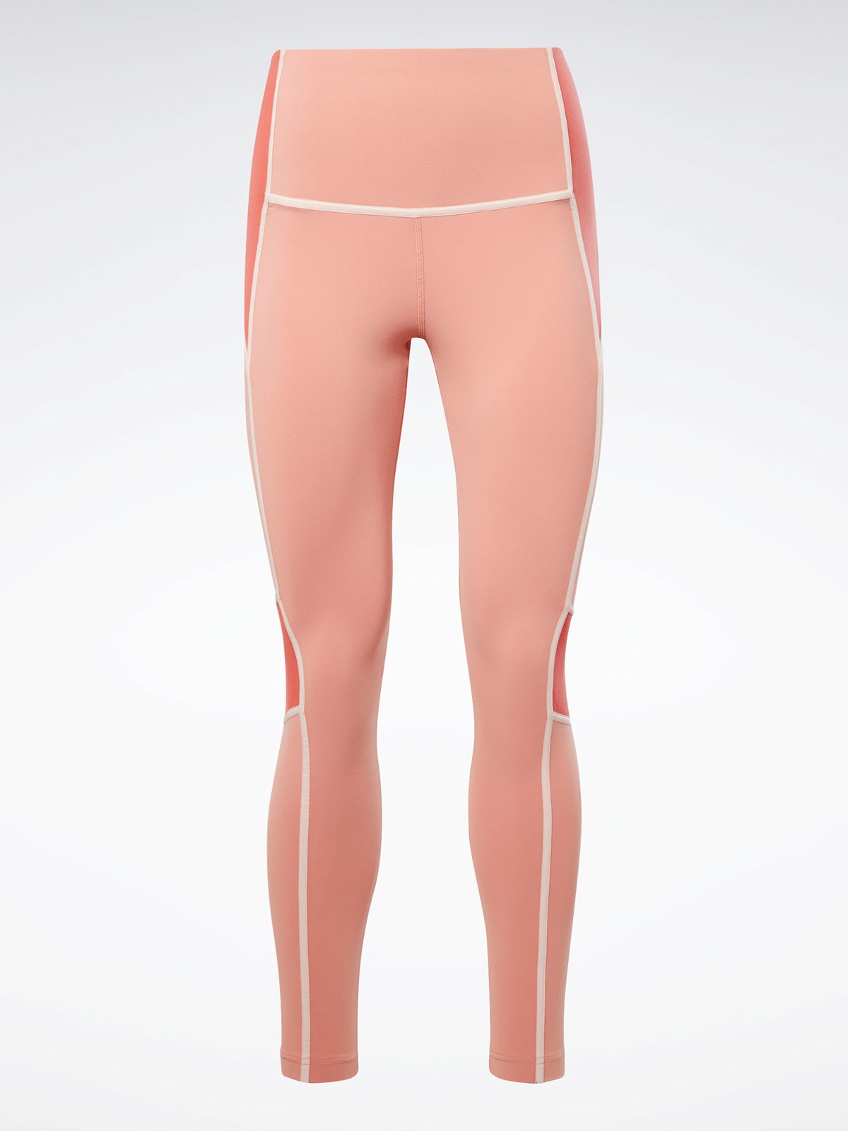 Reebok TS Lux High Rise Tight Colorblocked Canyon Coral