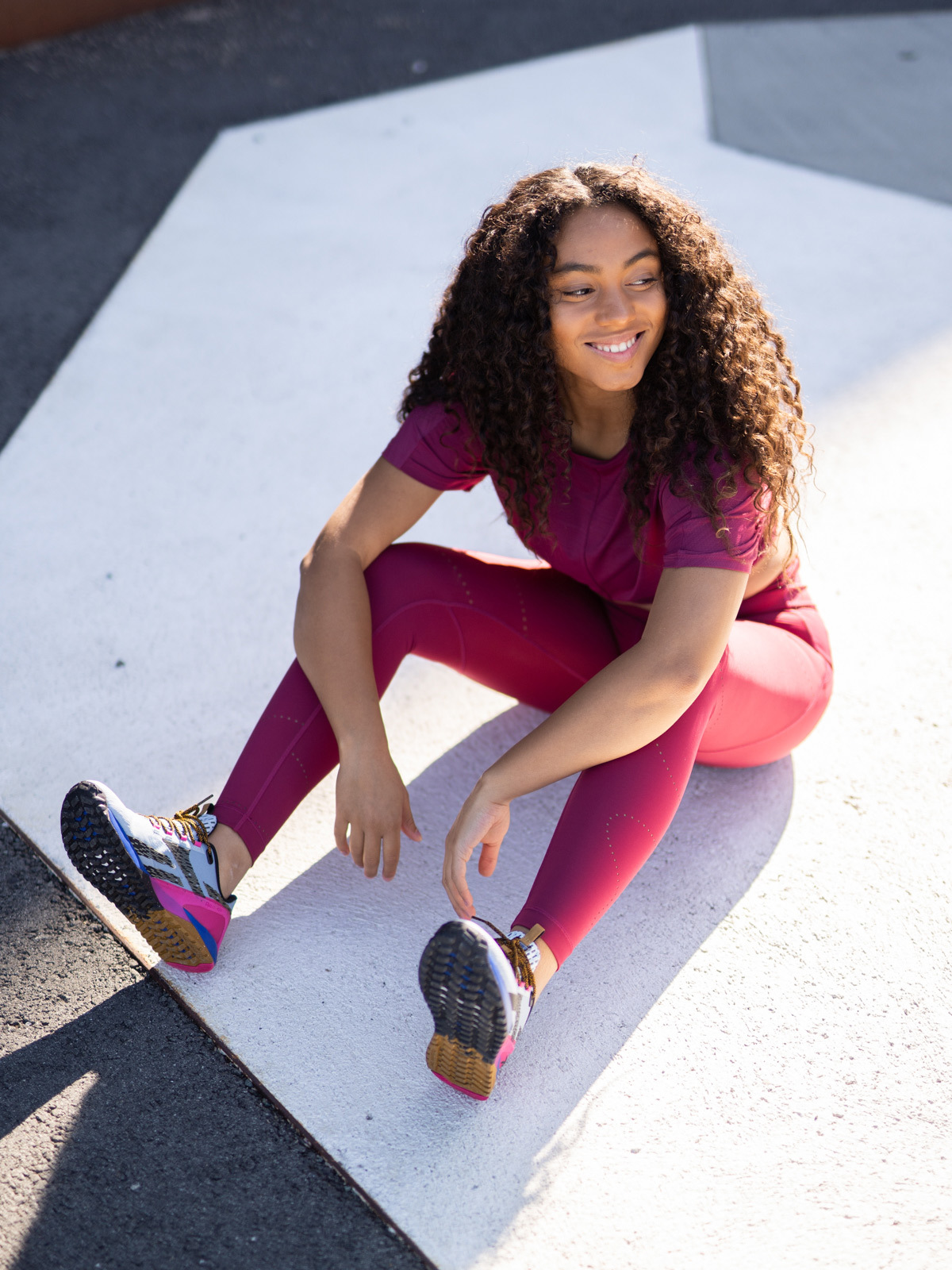 Reebok TS Lux Performance Tight Punch Berry