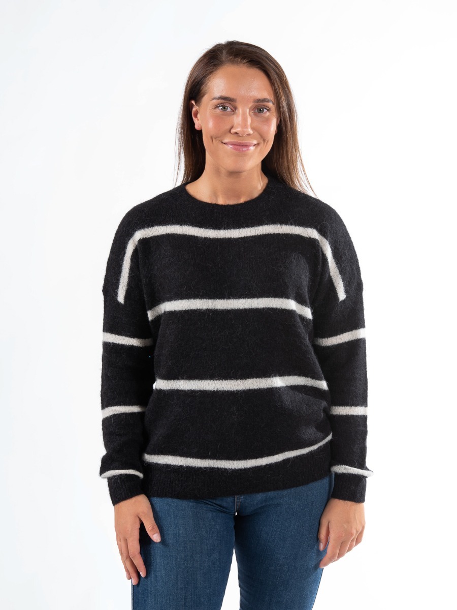 MSCH Copenhagen MSCH Copenhagen Femme Alpaca Stripe Pullover Black Stripe