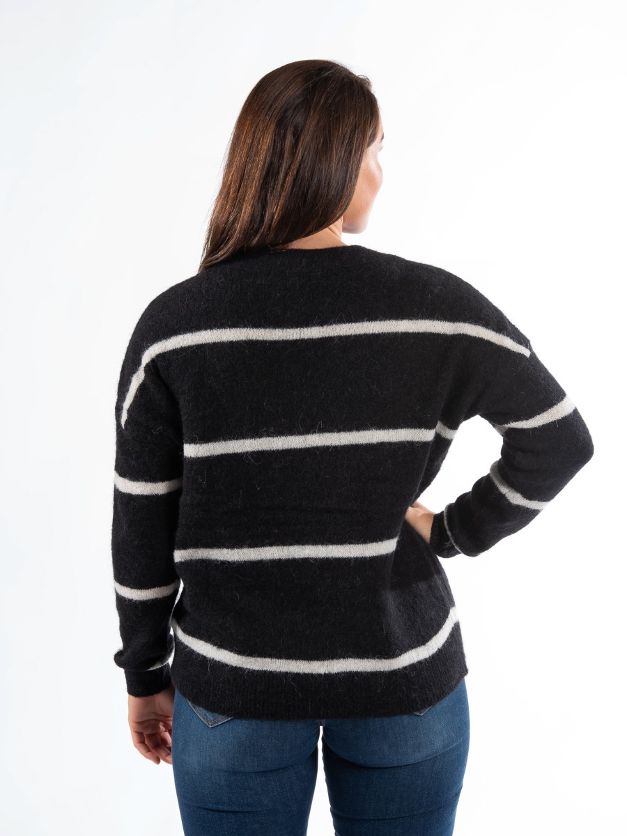 MSCH Copenhagen MSCH Copenhagen Femme Alpaca Stripe Pullover Black Stripe