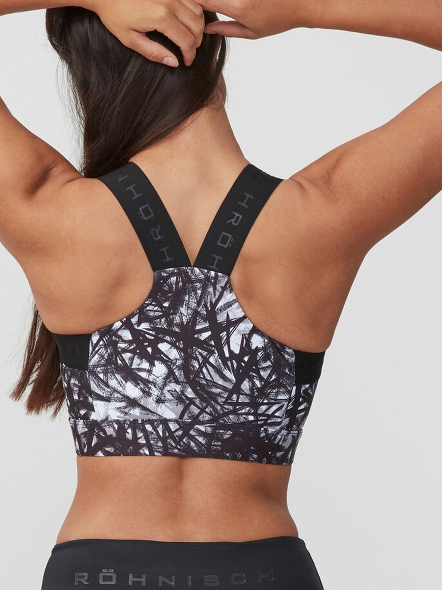 Röhnisch Kay Printed Sportsbra Sketch Grey